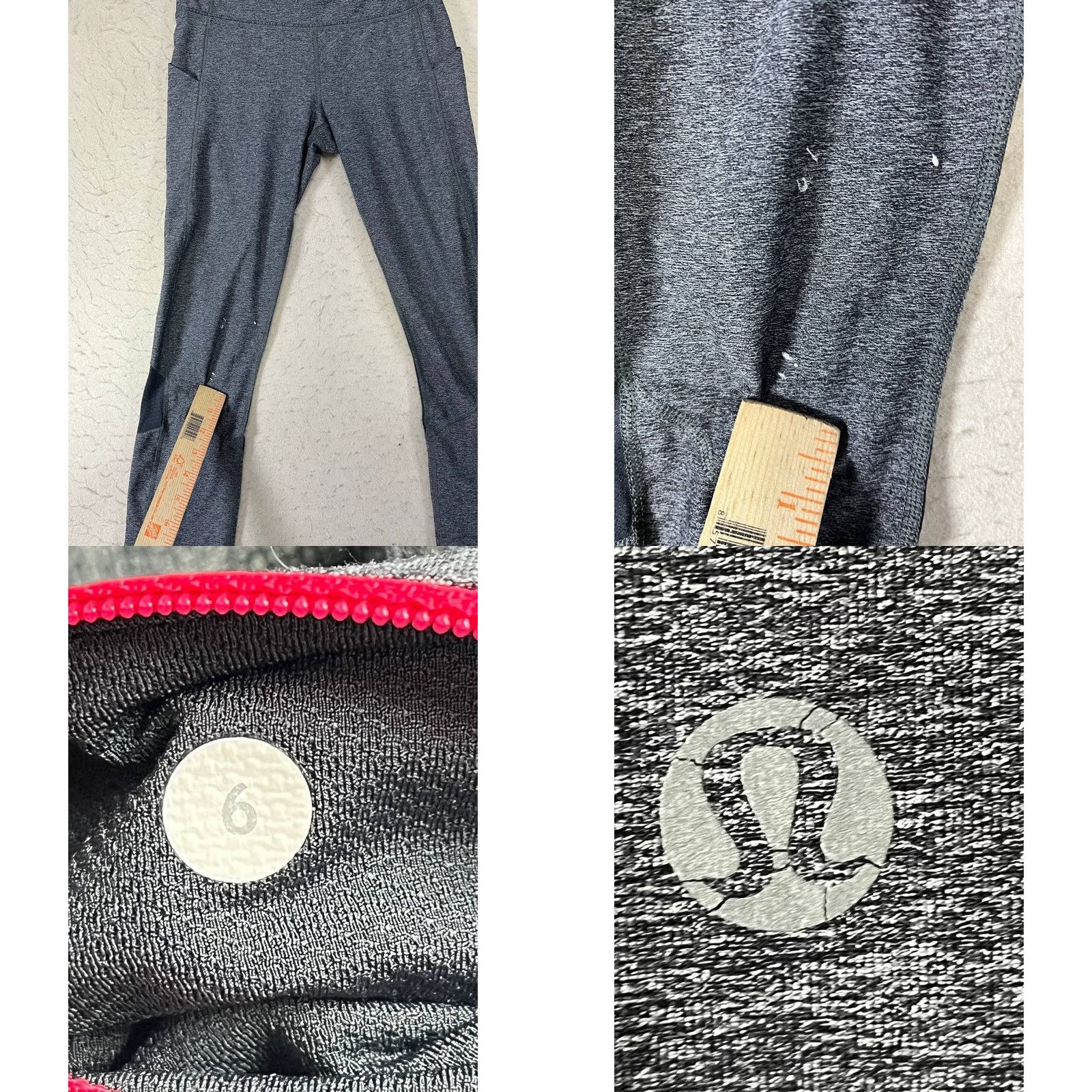 Lululemon Lululemon Leggings Women Size 6 Gray Pockets Ankle Gym Running Yoga See Pics Size 28" / US 6 / IT 42 - 8 Thumbnail