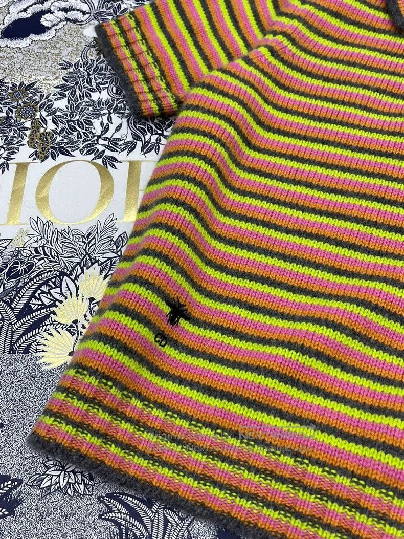 Dior Dior Color Stripe Cashmere Knit Top. Size US M / EU 48-50 / 2 - 2 Thumbnail