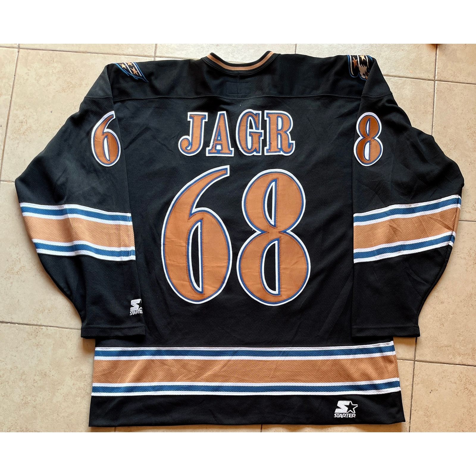 Starter JAGR #68 Washington Capitals 90s STARTER jersey 2X NHL vtg Size US XXL / EU 58 / 5 - 4 Thumbnail