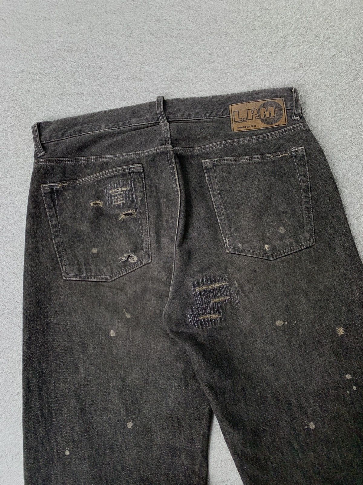 Japanese Brand 2000s Ba-tsu Distressed Denim Pants Size US 32 / EU 48 - 5 Thumbnail