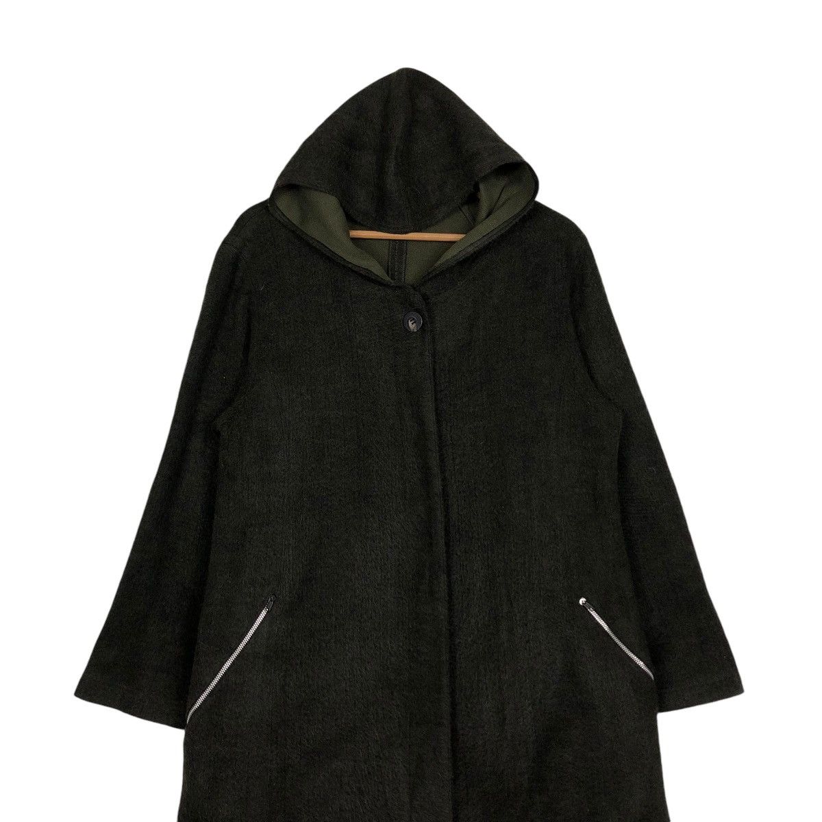 Japanese Brand 🔥VINTAGE WOOL LONG JACKET MOGA MINK FUR HOODIE Size US L / EU 52-54 / 3 - 6 Thumbnail