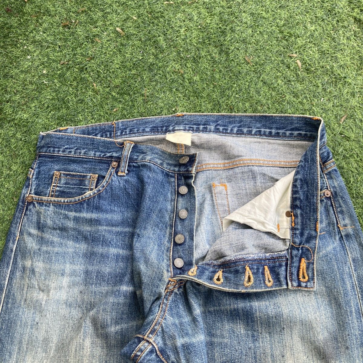 If Six Was Nine × Japanese Brand × Vintage VINTAGE SATELLITE SELVEDGE DISTRESSED JEANS Size US 36 / EU 52 - 11 Thumbnail