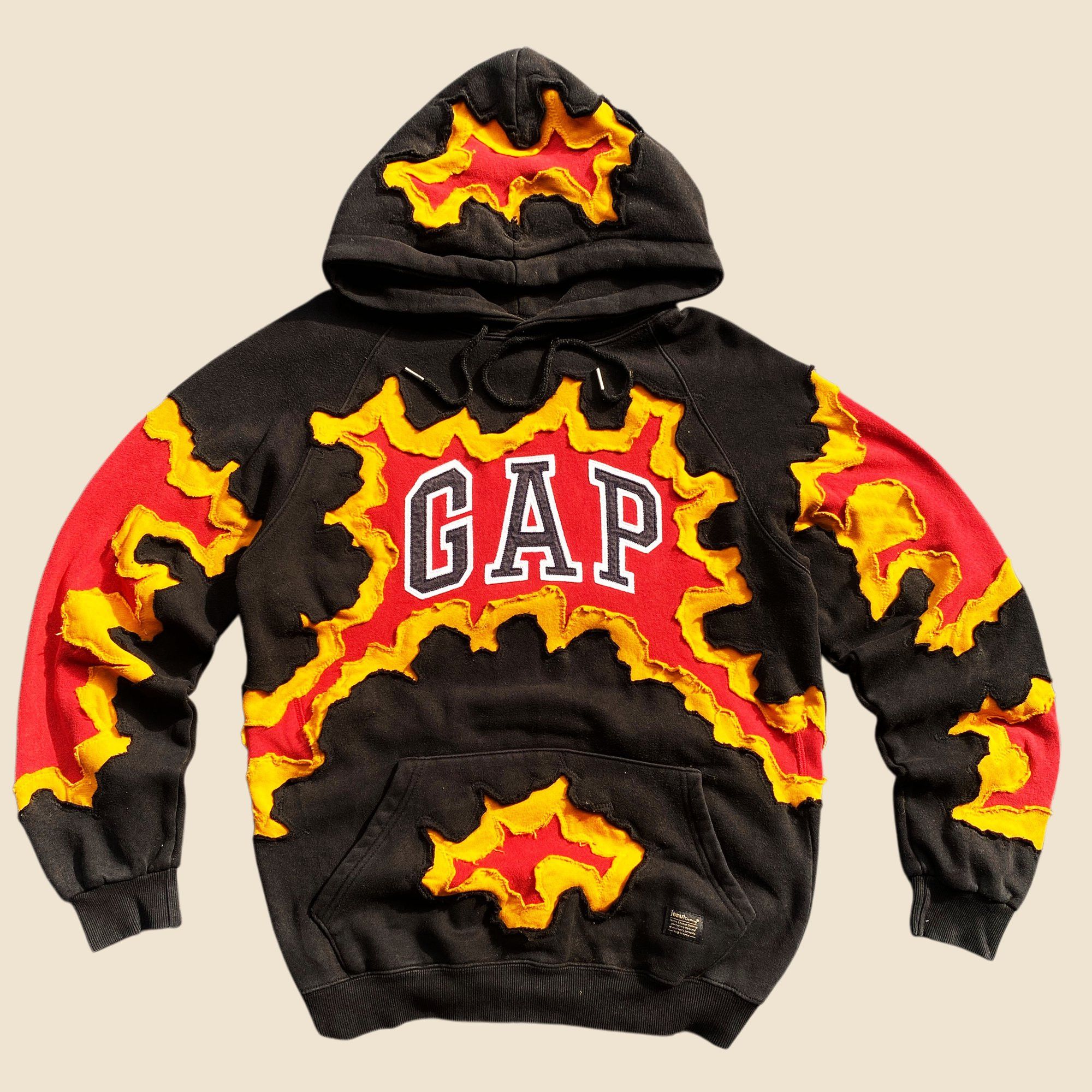 Gap × Handmade 1 OF 1 REWORKED GAP CRACKY 3 TONED HOODIE SIZE M Size US M / EU 48-50 / 2 - 1 Thumbnail