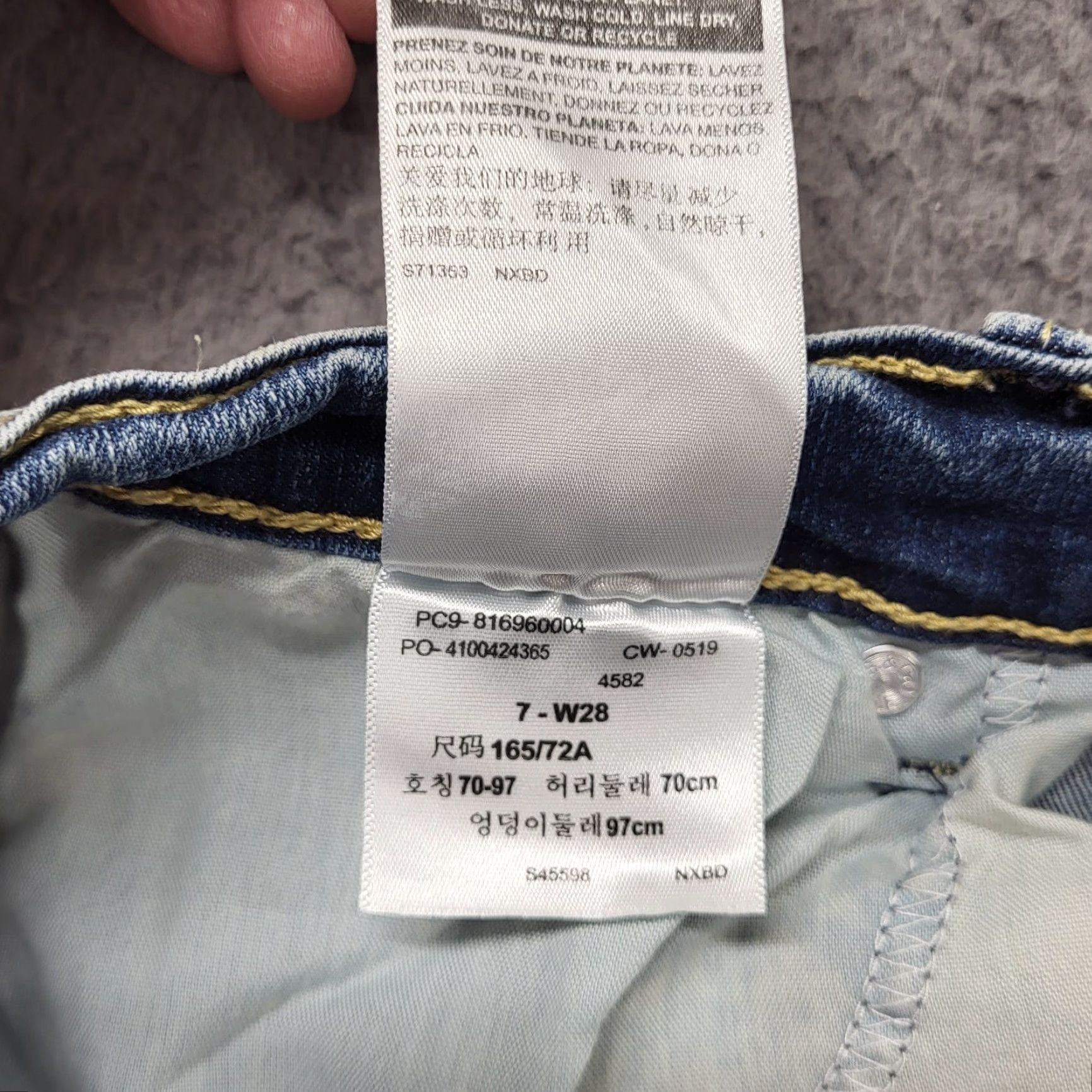 Levi's Levi's Denizen Jeans Women's 7 W28 Ultr High-Rise Ankle Jeggings Acid Wash Denim Jeans Women's 90s Beach Size 28" / US 6 / IT 42 - 3 Thumbnail