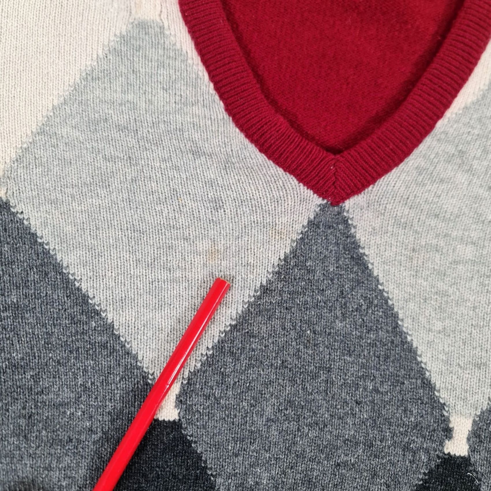 Harrods Harrods McGeorge Jumper Red 40 Diamond 100% Cashmere Knit Pullover Womens M Vintage N/A Size M / US 6-8 / IT 42-44 - 4 Thumbnail