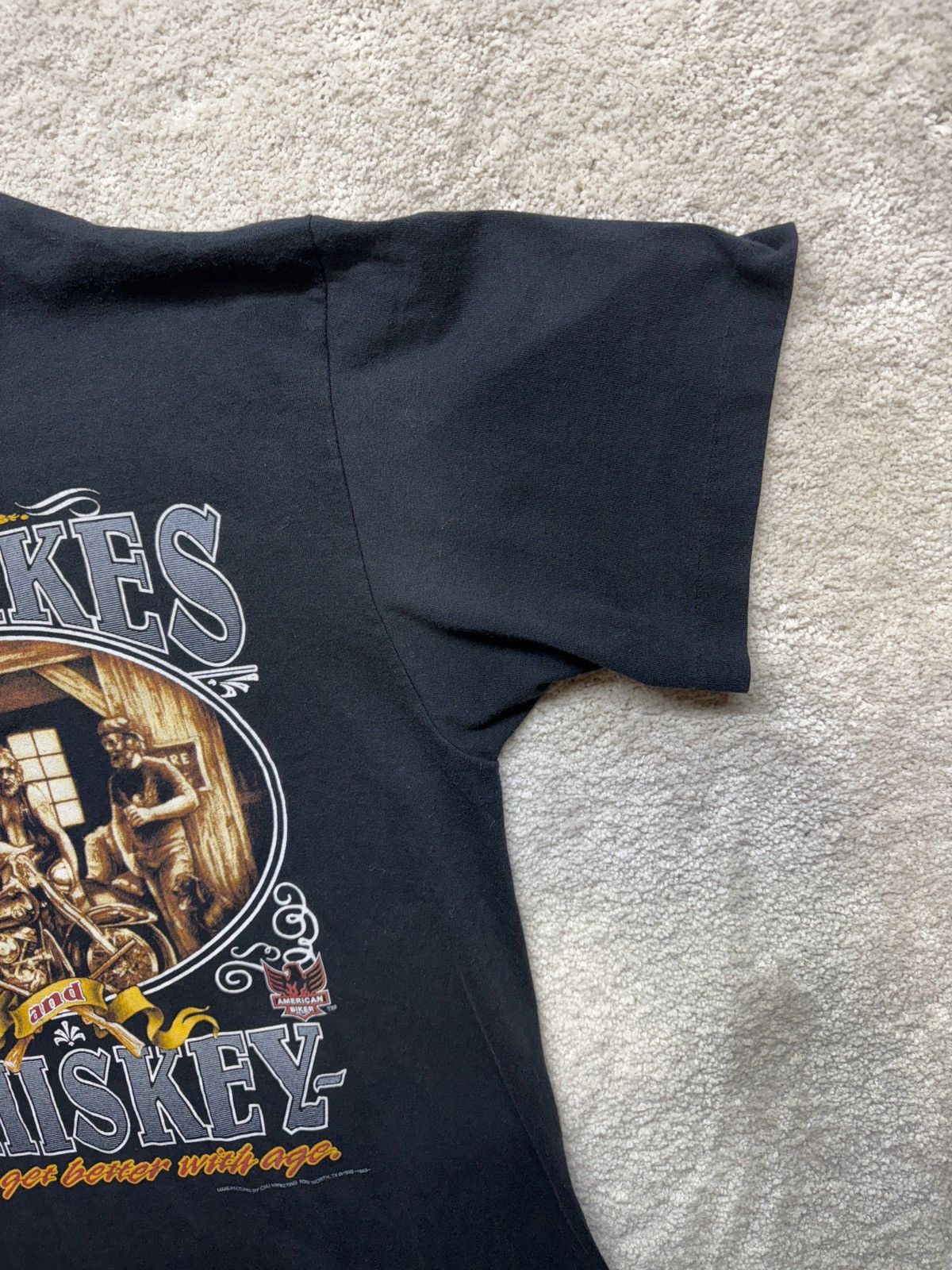 Other Vtg 1993 3D Emblem American Biker Whiskey Shirt Size US L / EU 52-54 / 3 - 4 Thumbnail