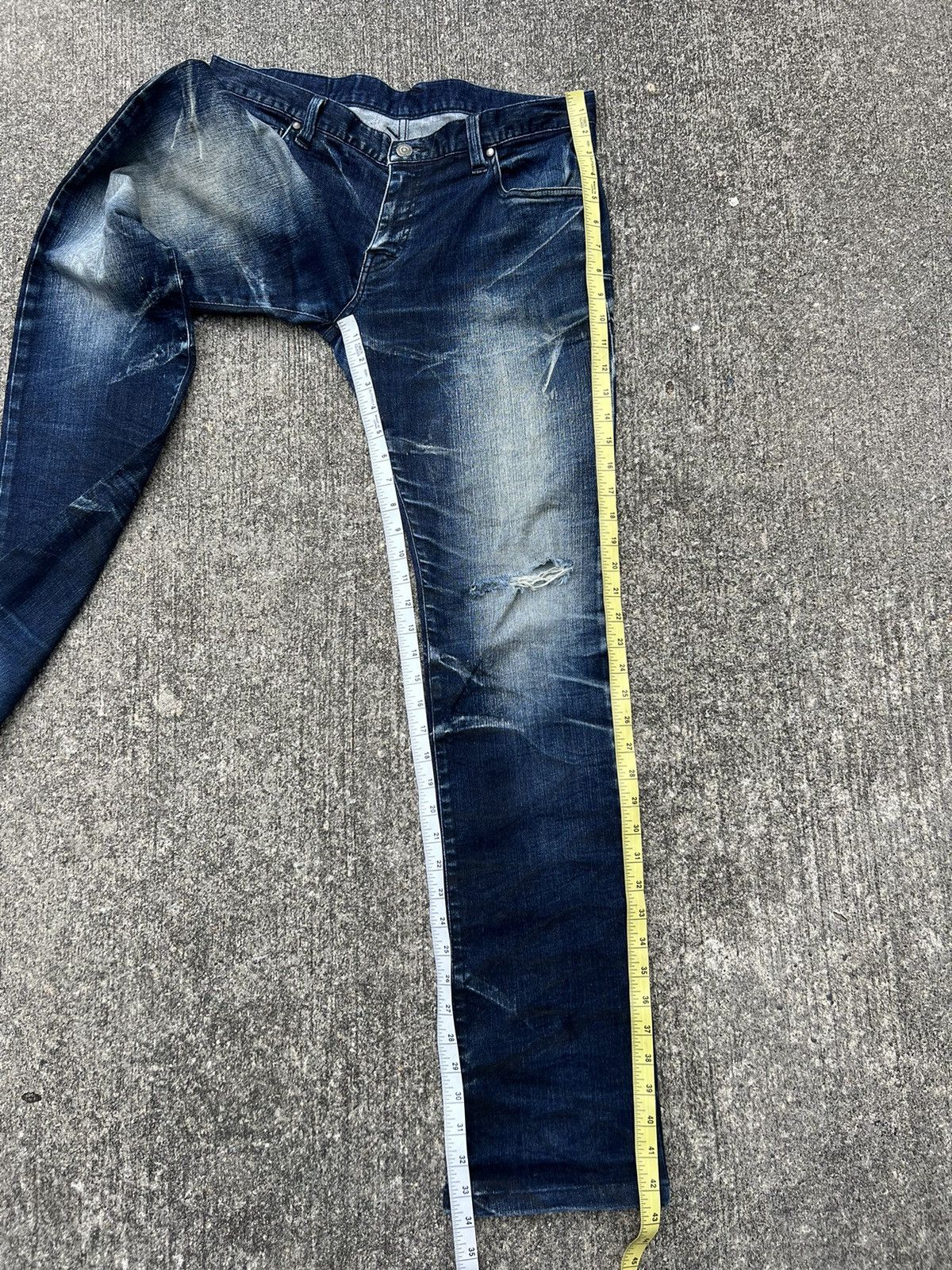 Tornado Mart Vintage Tornado Mart Distress Fade Denim Stretch Flare Jeans Size US 32 / EU 48 - 4 Thumbnail