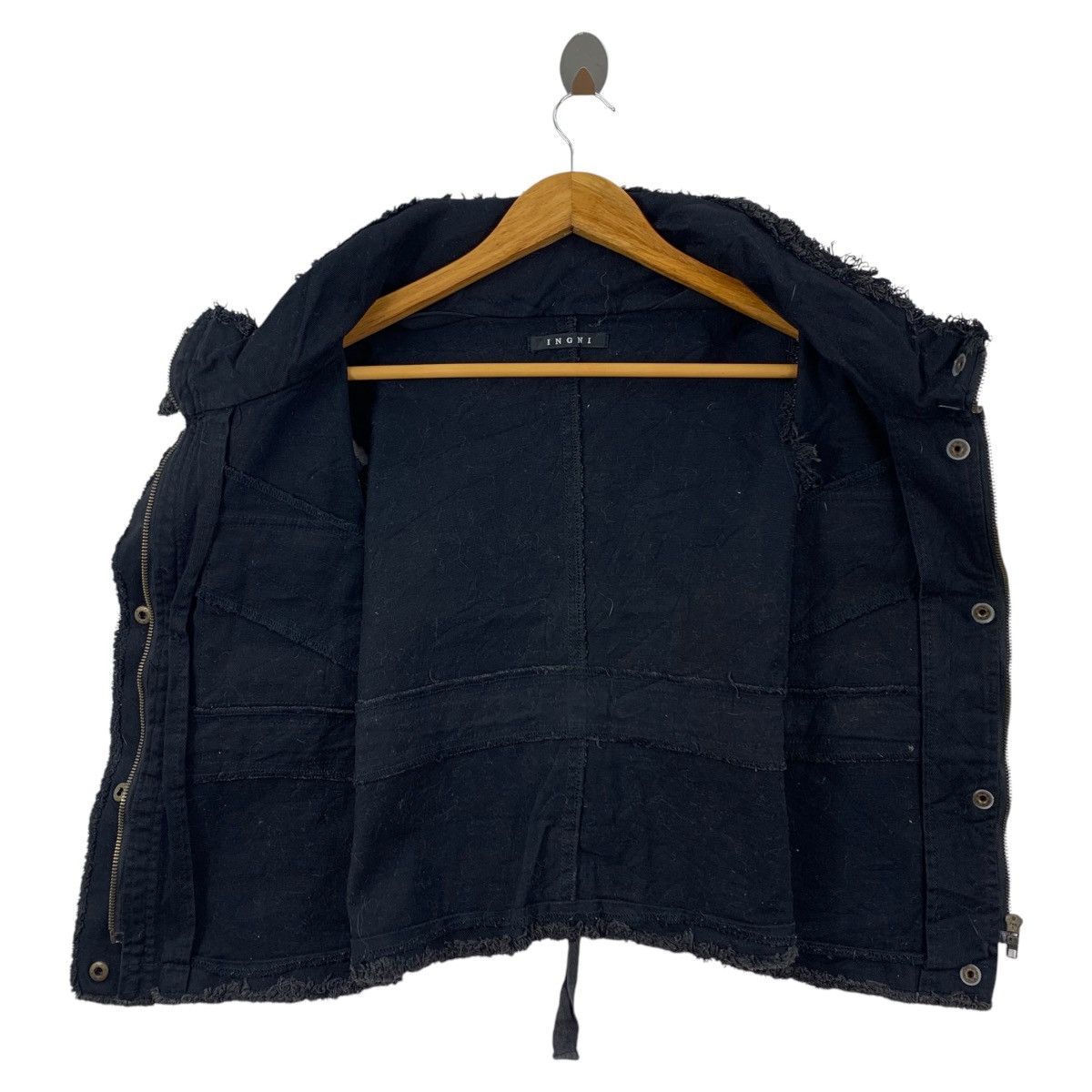 Japanese Brand INGNI Japanese Brand Punk Style Black Denim Flare Jacket Size US XS / EU 42 / 0 - 4 Thumbnail