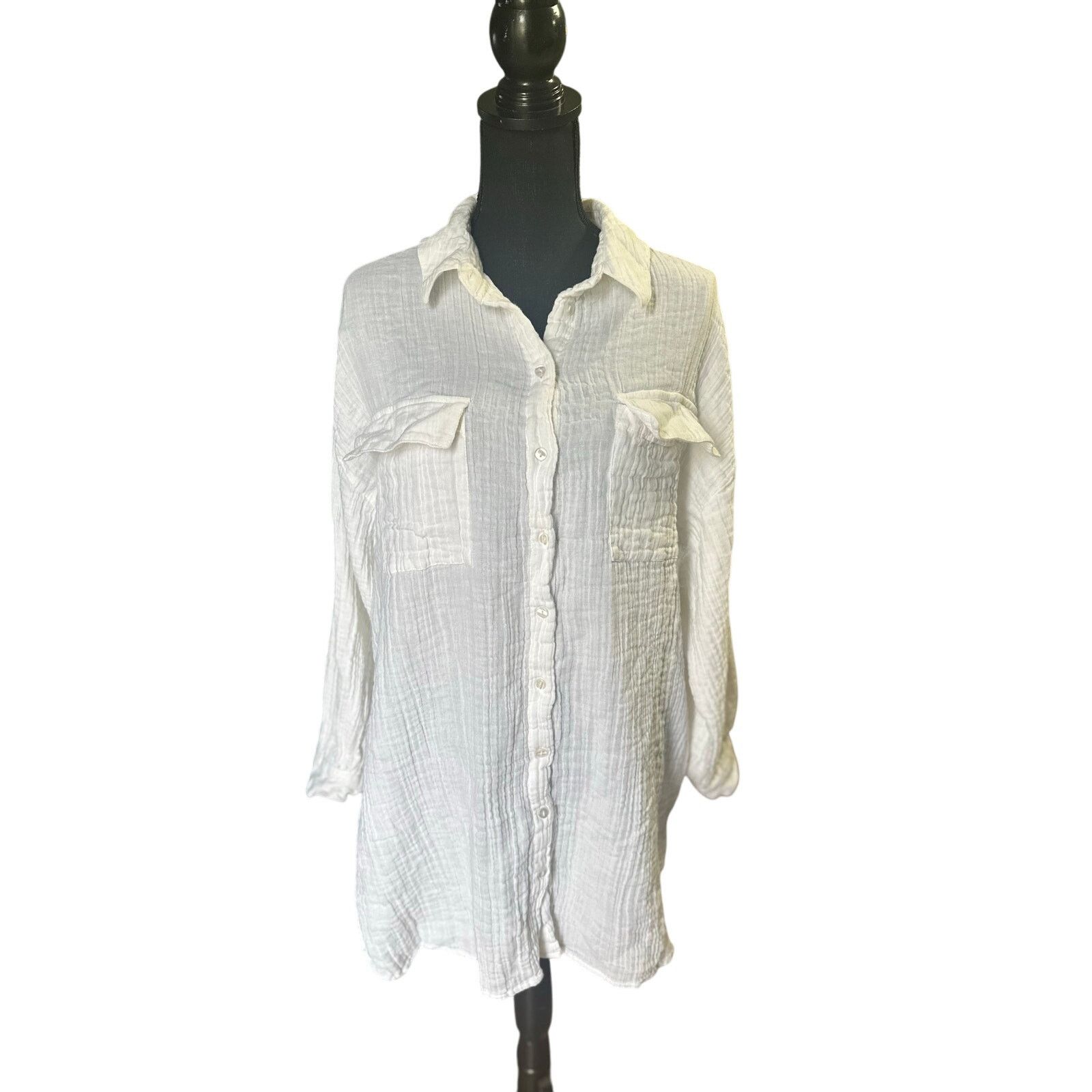 Asos ASOS DESIGN white double cloth oversized mini shirt dress Size XL / US 12-14 / IT 48-50 - 1 Thumbnail