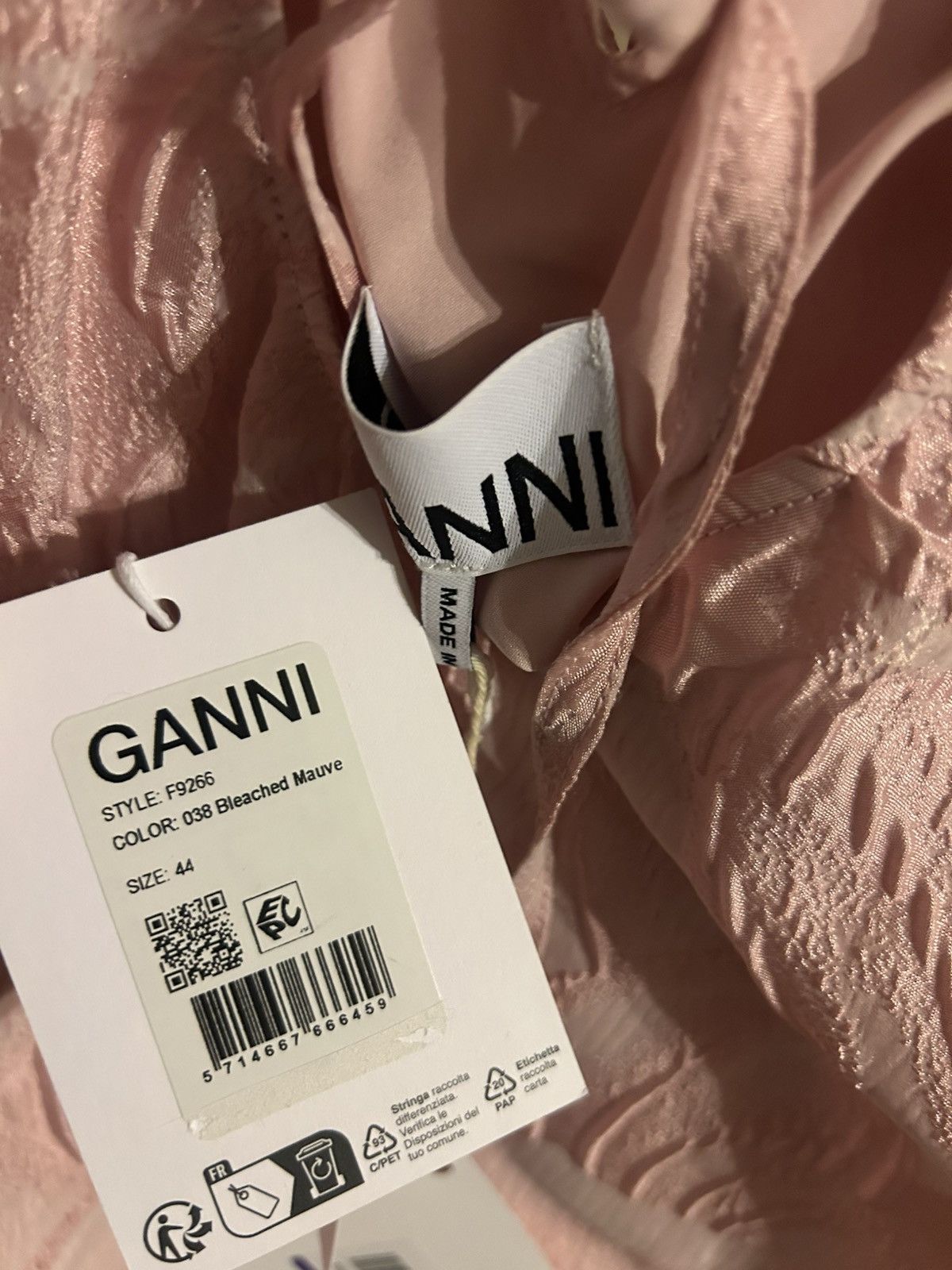Ganni GANNI Gathered cloqué mini dress size EU 44 Size XL / US 12-14 / IT 48-50 - 8 Thumbnail