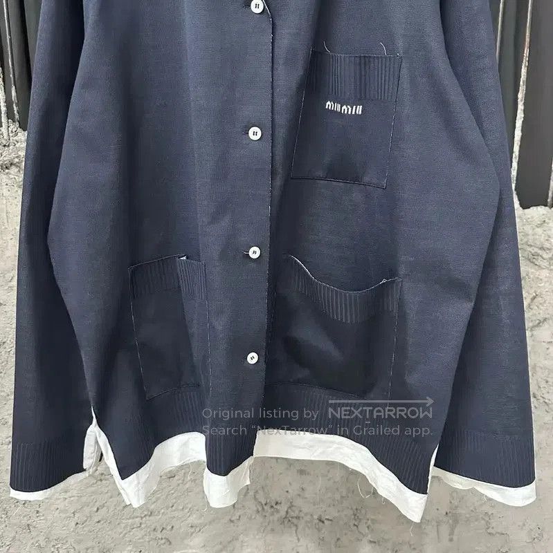 Miu Miu Miu Miu Blue Logo Women's Jacket . Size XXS / US 00 / IT 34 - 4 Thumbnail