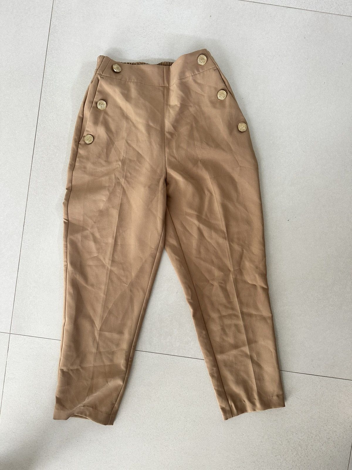 Zara ZARA BUTTONED STRAIGHT CUT TROUSERS SIZE XS Size 26" / US 2 / IT 38 - 4 Thumbnail