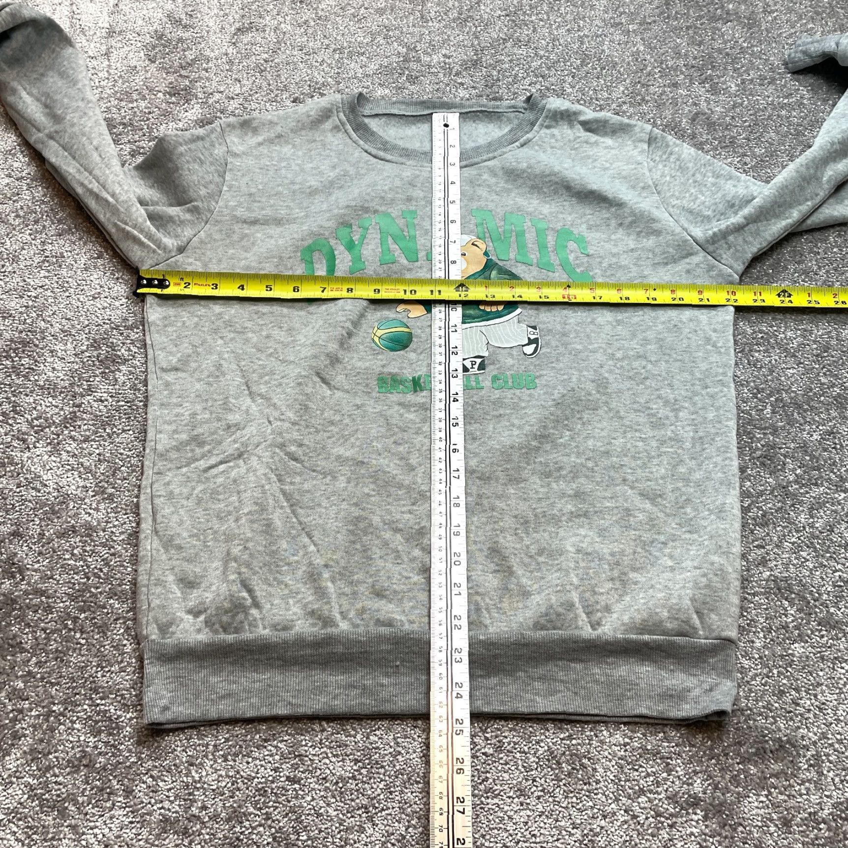 Shein SheIn Sweatshirt Womens Medium Dynamic Basketball Club Logo Pullover Soft Top Gray Size M / US 6-8 / IT 42-44 - 3 Thumbnail