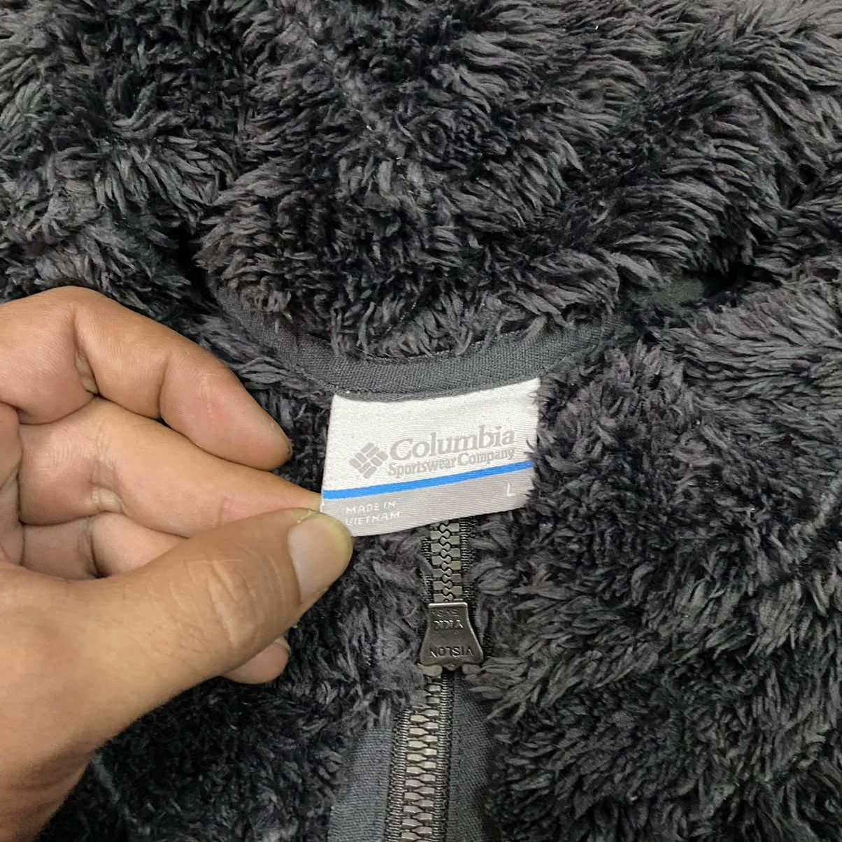 Columbia × Vintage Vintage Colombia Sherpa Quilted Zipper Jacket Sweater Size L / US 10 / IT 46 - 3 Thumbnail