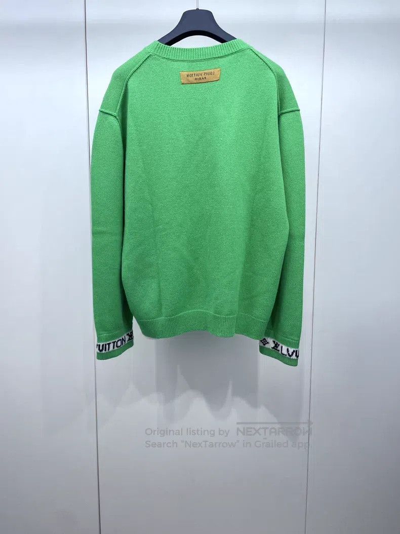 Louis Vuitton Louis Vuitton 23 knitted cashmere sweaters with green lett Size US L / EU 52-54 / 3 - 2 Thumbnail