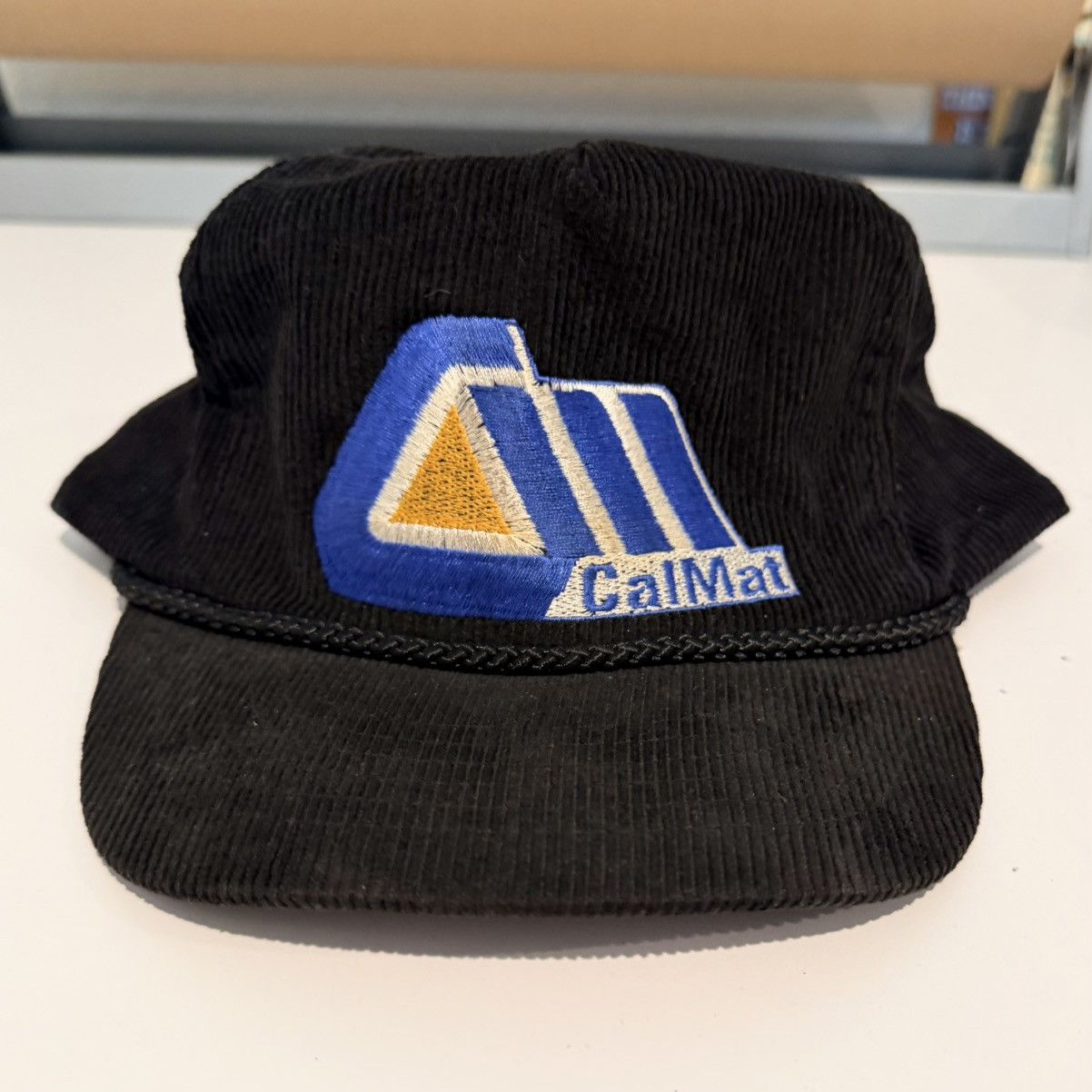 Vintage Vintage Cal Mat Corduroy Hat Snap Back Adjustable 80s Gas Size ONE SIZE - 1 Thumbnail