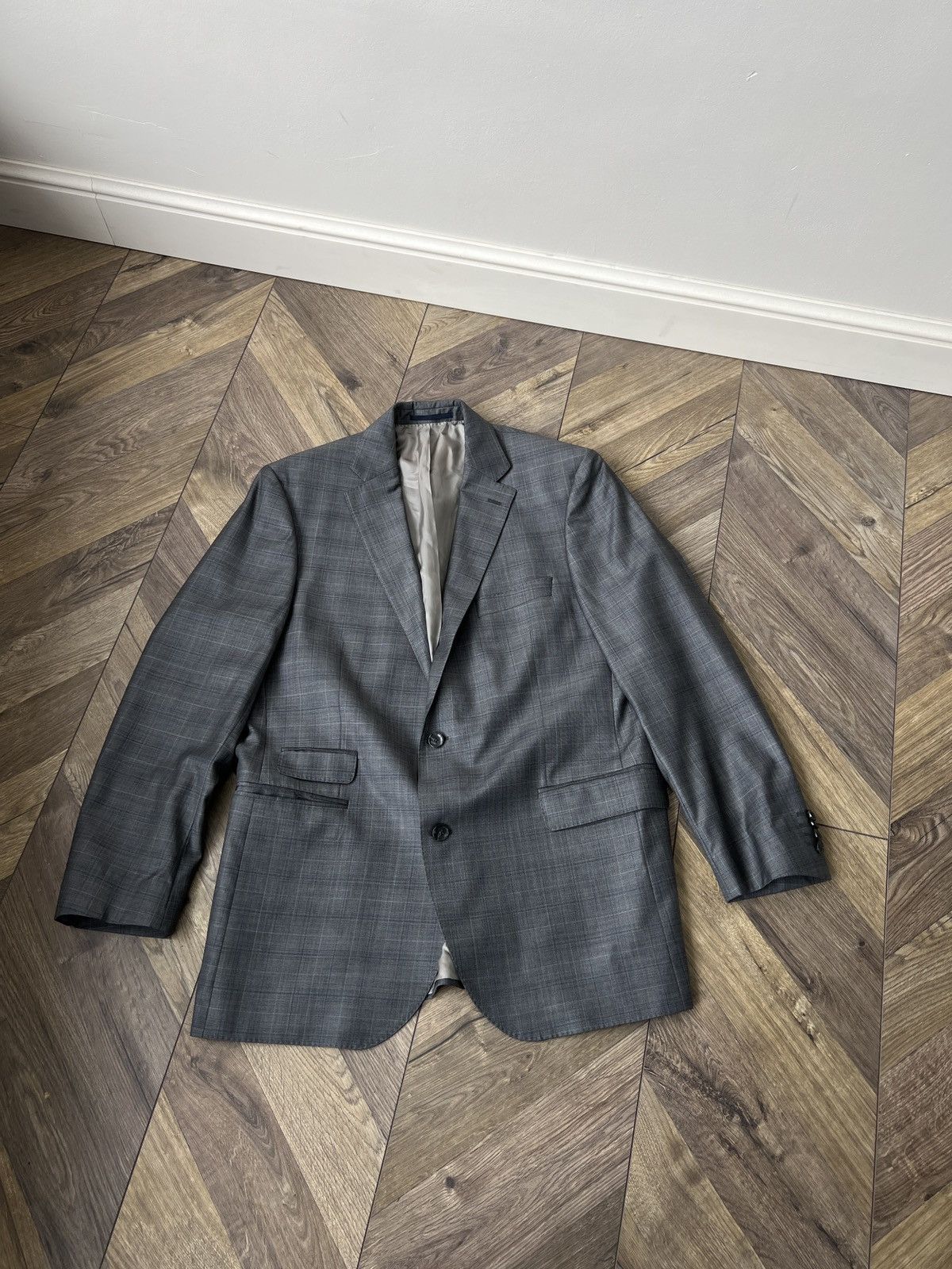 Designer × Vintage Vintage Eduard Dressler Grey Loro Piana Superfine Suit Size 54R - 6 Thumbnail