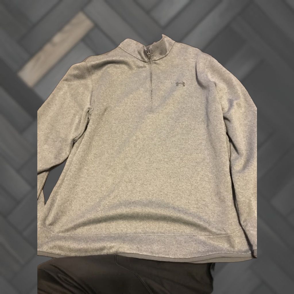 Under Armour Under Armour Mens Coldgear Gray 1/4 Zip Long Sleeve Pullover Size 2XL Regular Medium Gray 1/4 Zip Coldgear Pullover Mens Activewear Sports Size US XXL / EU 58 / 5 - 1 Thumbnail