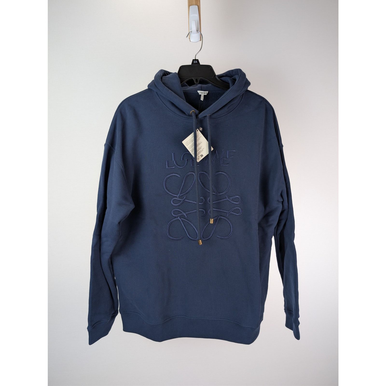Loewe o1rshd1 Felpa Relaxed Fit Prussian Hoodie in Blue Size US XL / EU 56 / 4 - 2 Thumbnail