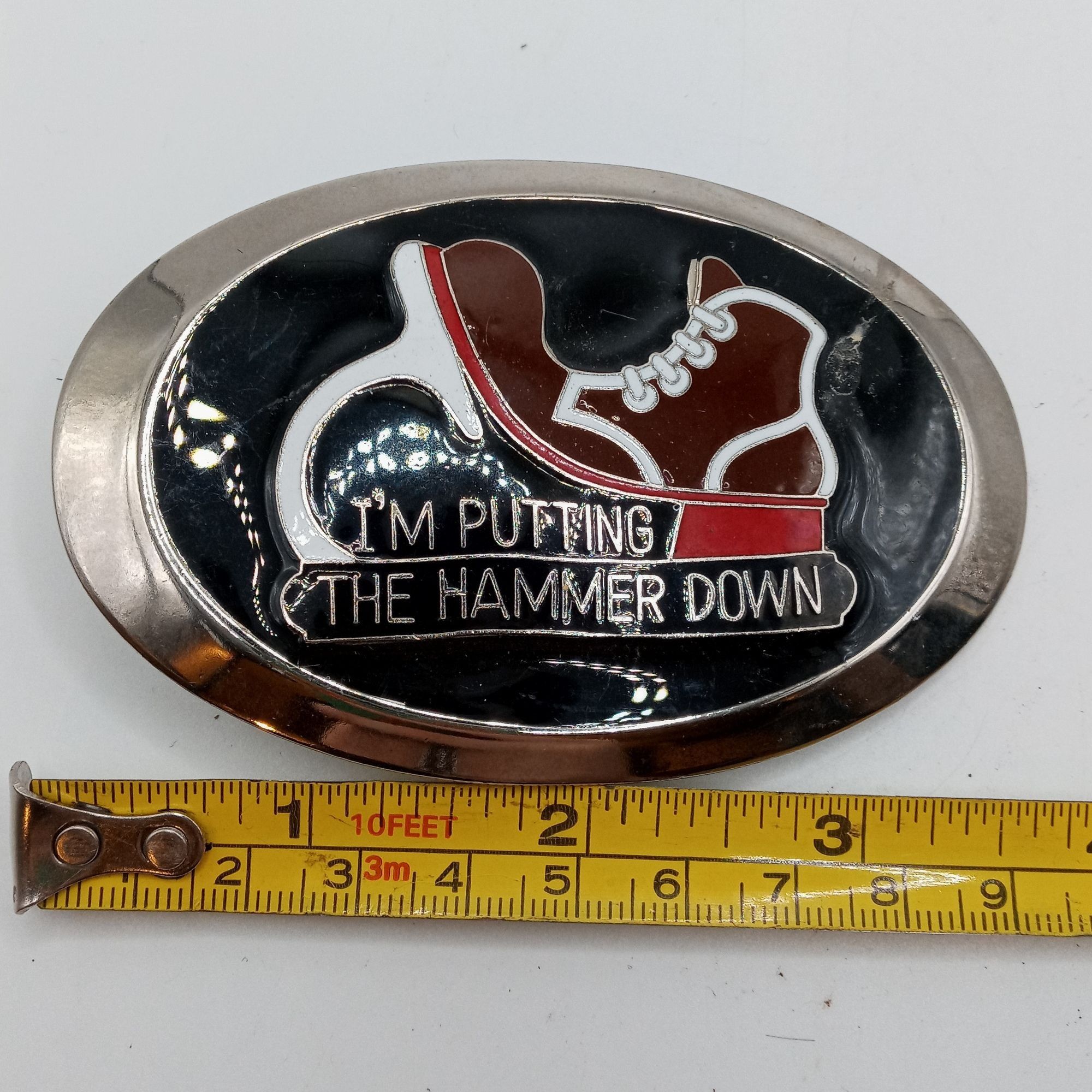 Other Putting The Hammer Down Belt Buckle Vintage Trucker Western Size ONE SIZE - 3 Thumbnail