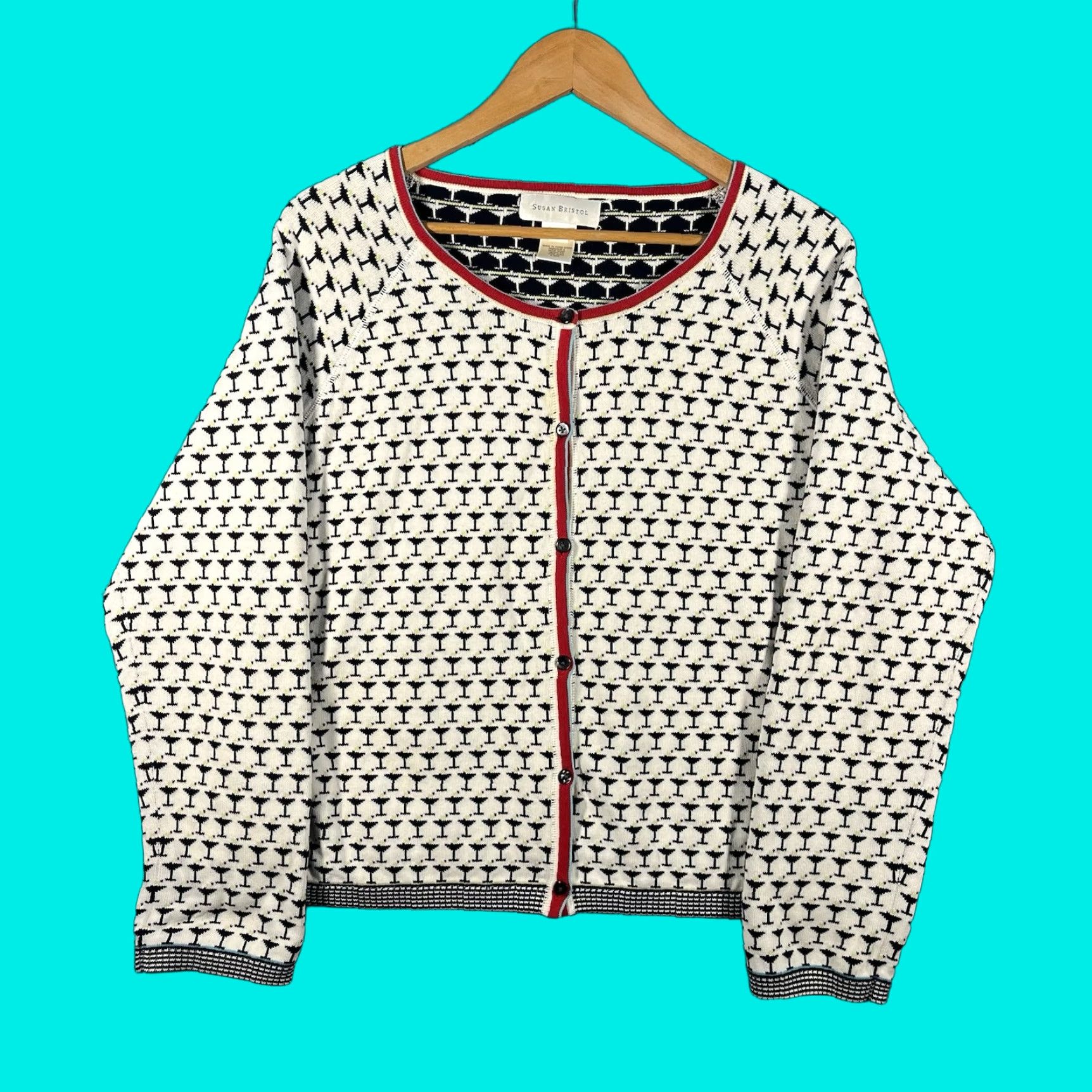 Vintage VINTAGE Susan Bristol Cardigan Sweater Long Sleeve White XL Womens Knit Round Neck Casual Regular Womens MPN 2005 Size XL / US 12-14 / IT 48-50 - 1 Thumbnail