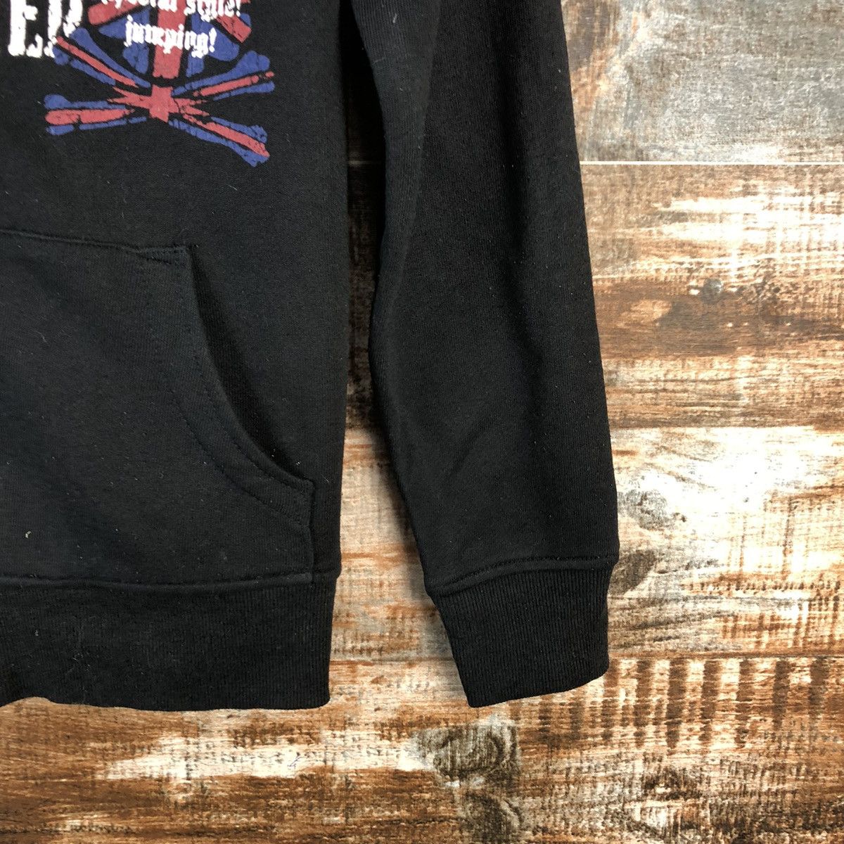 Japanese Brand Gang Busters skull punk Black sweater Hoodie #A2458 Size US XS / EU 42 / 0 - 8 Thumbnail