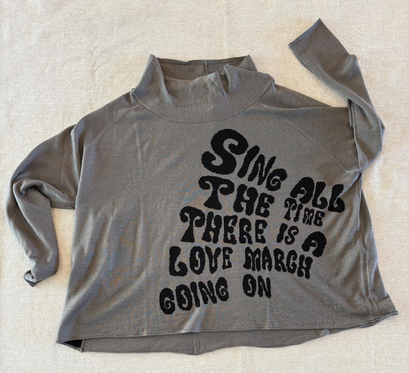 Rundholz Rundholz Dip "Sing All The Time" Sweater Grey Men's Medium Size US M / EU 48-50 / 2 - 1 Thumbnail