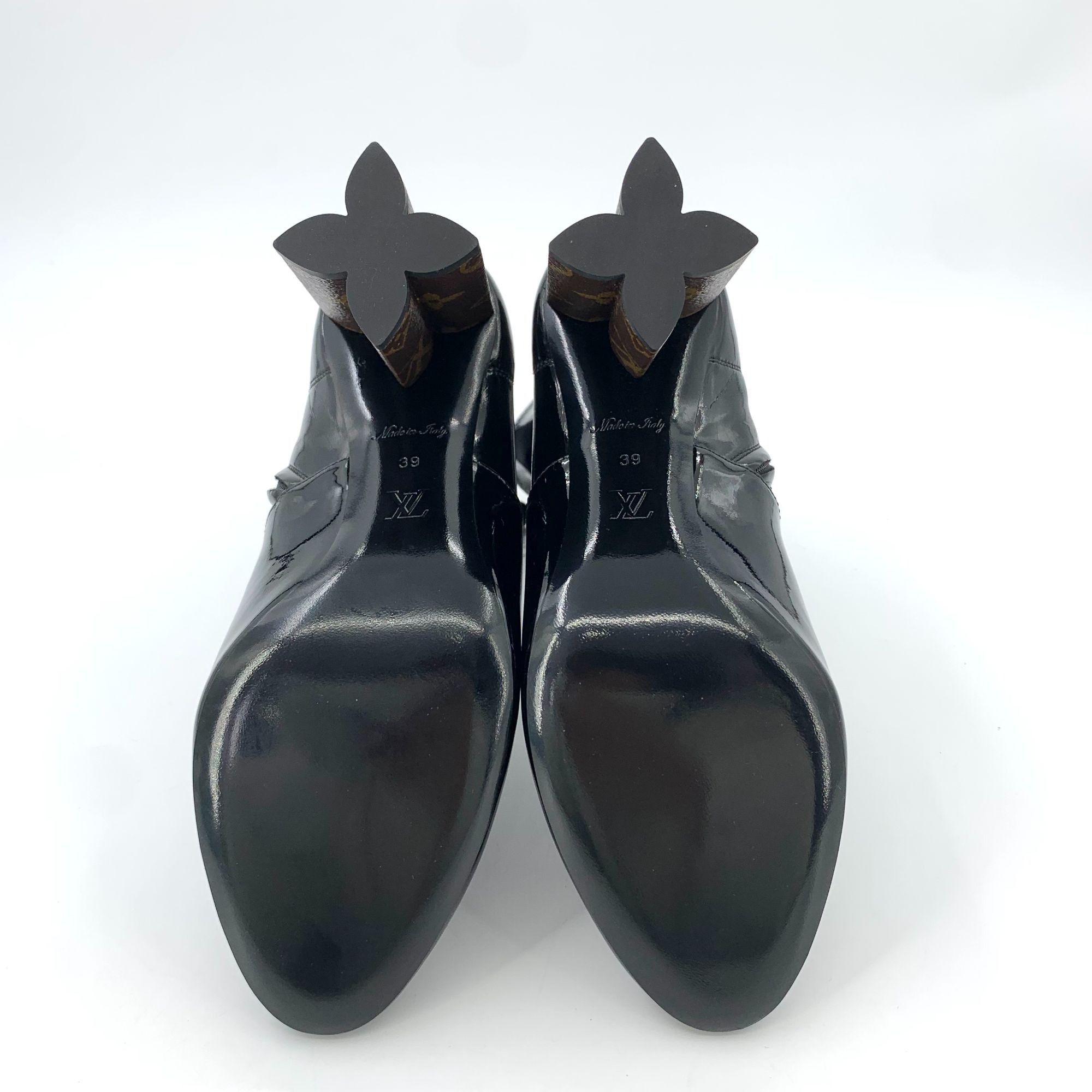 Louis Vuitton Louis Vuitton Black Patent Leather High Heel Ankle Boots Siz Size US 9 / IT 39 - 5 Thumbnail