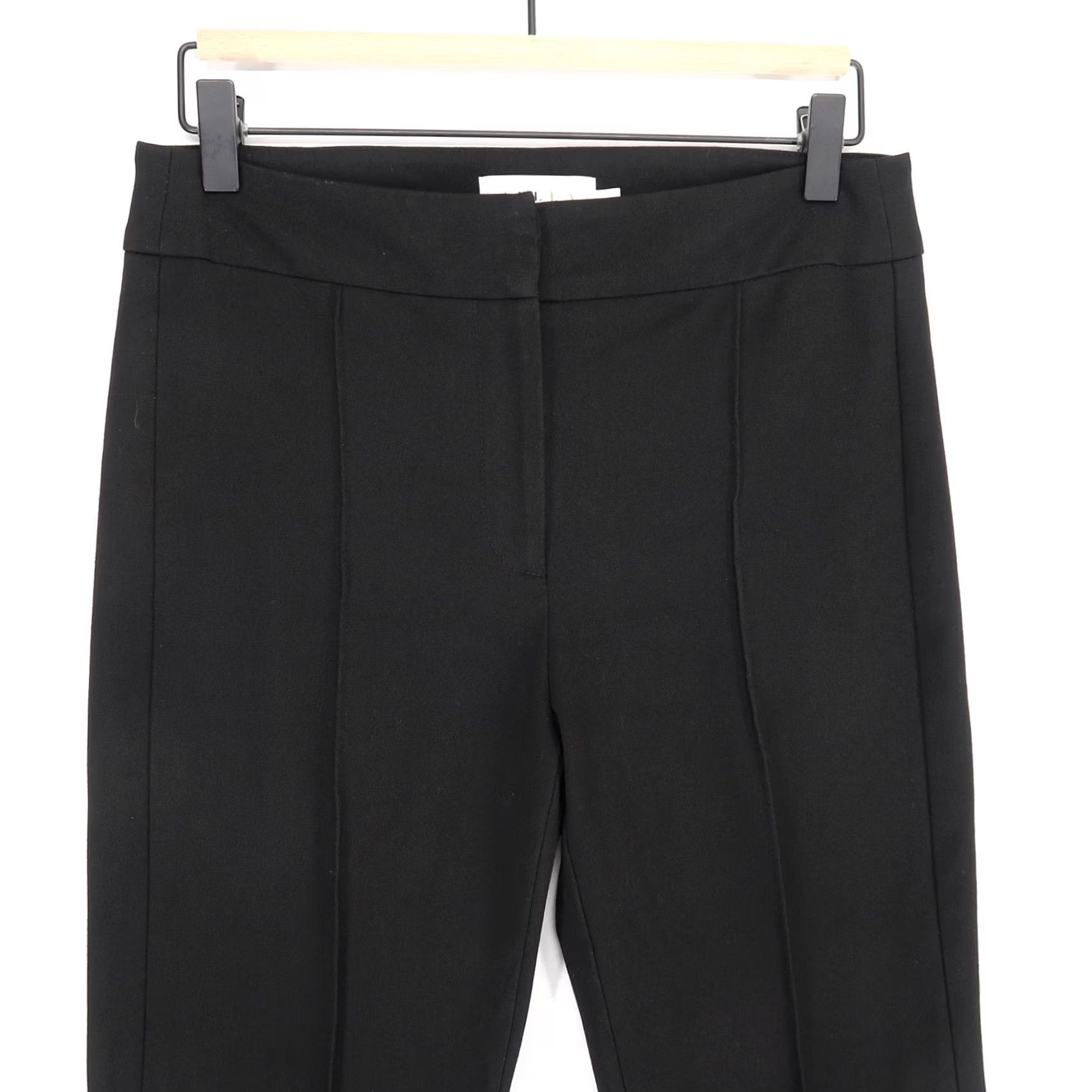 Vintage AELLA Pants Womens 2 Black Flare Stretch Polyester Spandex Viscose Dress Pants Size 26" / US 2 / IT 38 - 3 Thumbnail