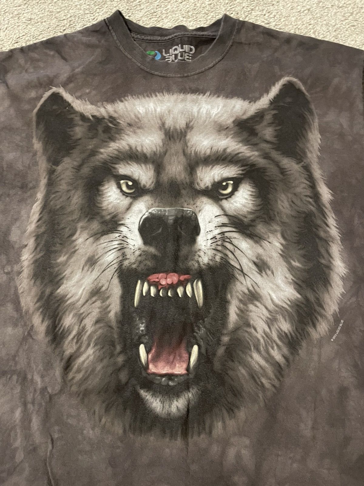 Liquid Blue × Vintage Liquid Blue Wolf Graphic Tee Shirt XXL Tie Dye Short Sleeve Size US XXL / EU 58 / 5 - 2 Thumbnail