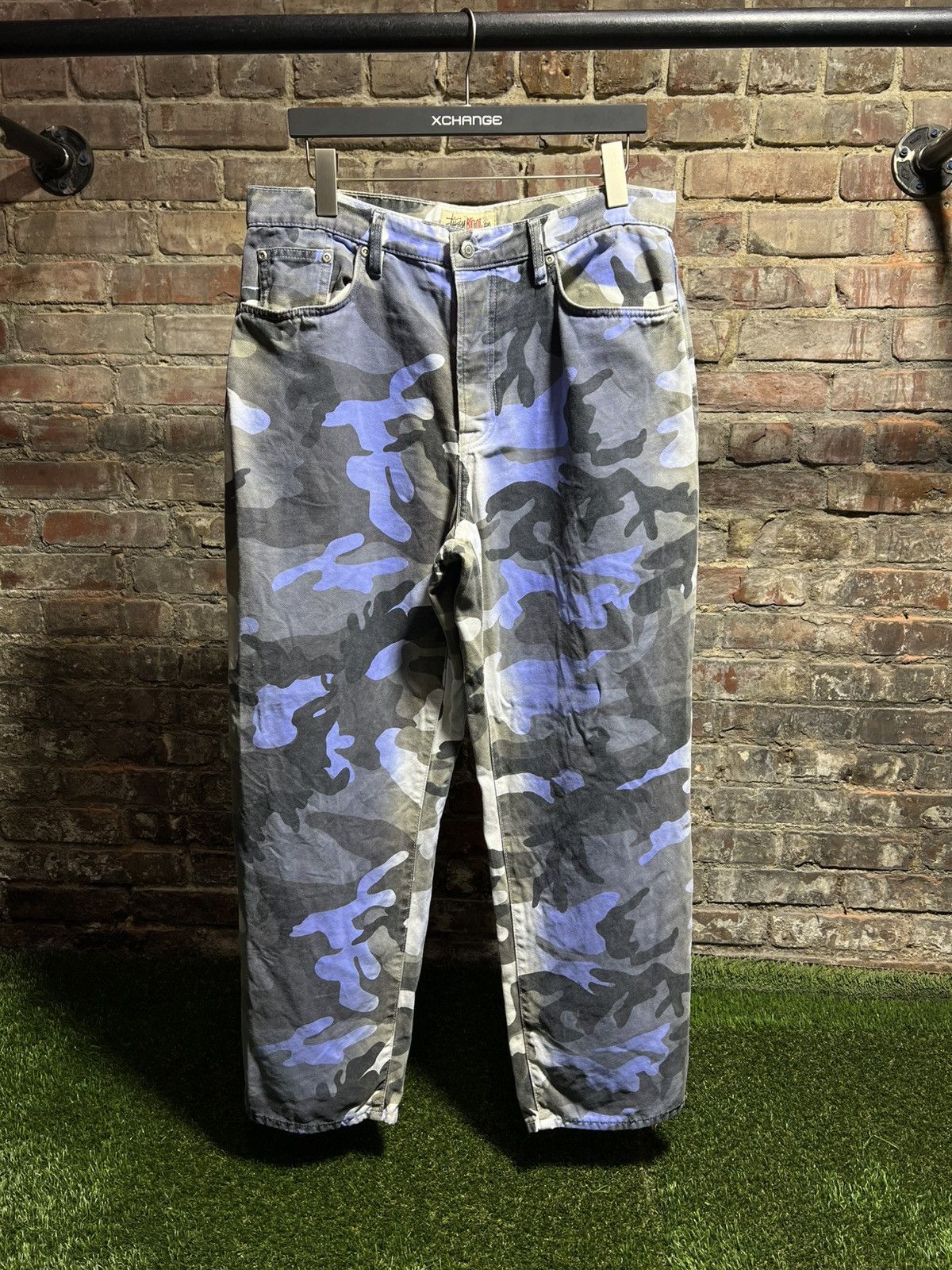 Stussy Stussy Blue Camo Denim Size US 32 / EU 48 - 1 Thumbnail
