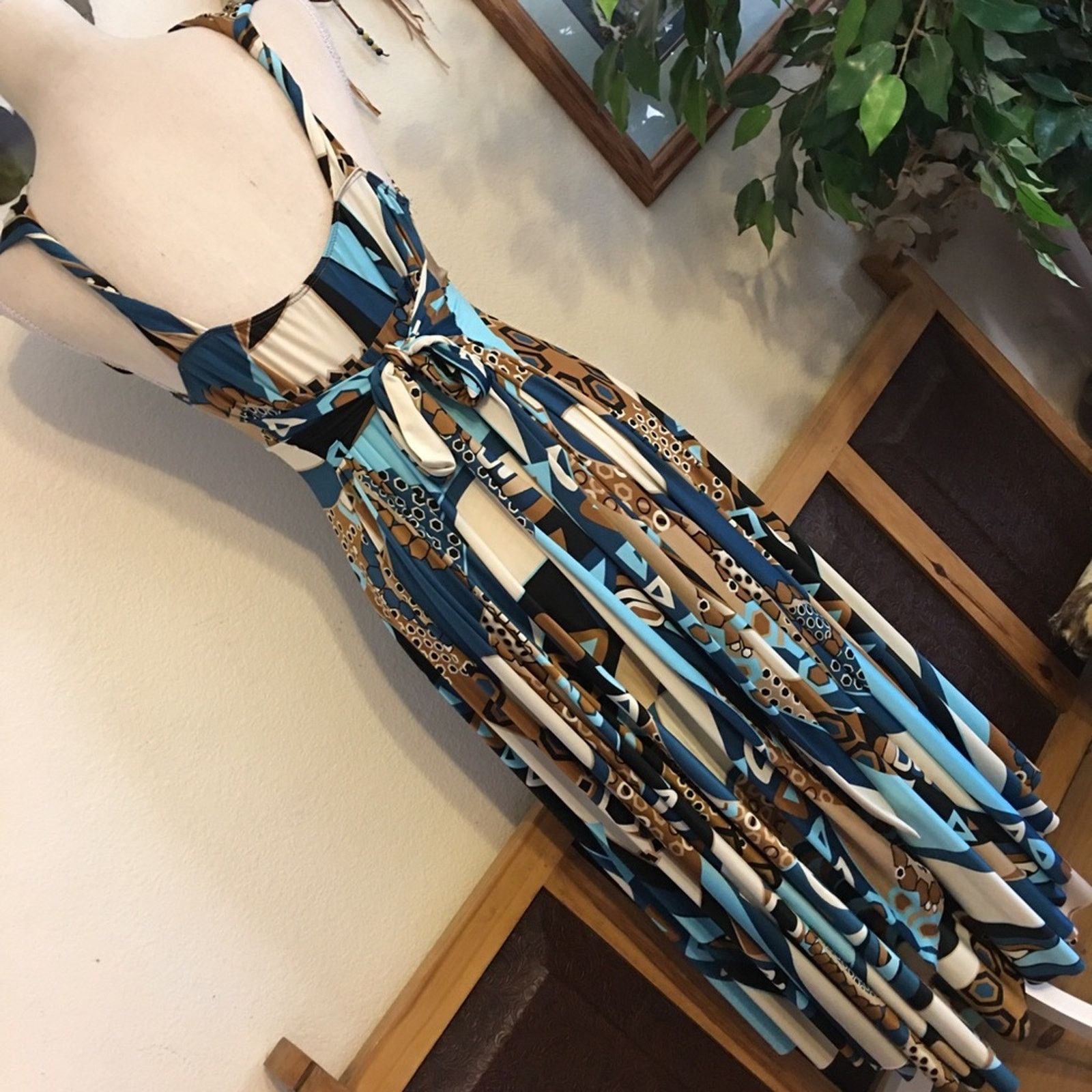 Other London-Eyes geometric print long summer dress Size S / US 4 / IT 40 - 5 Thumbnail