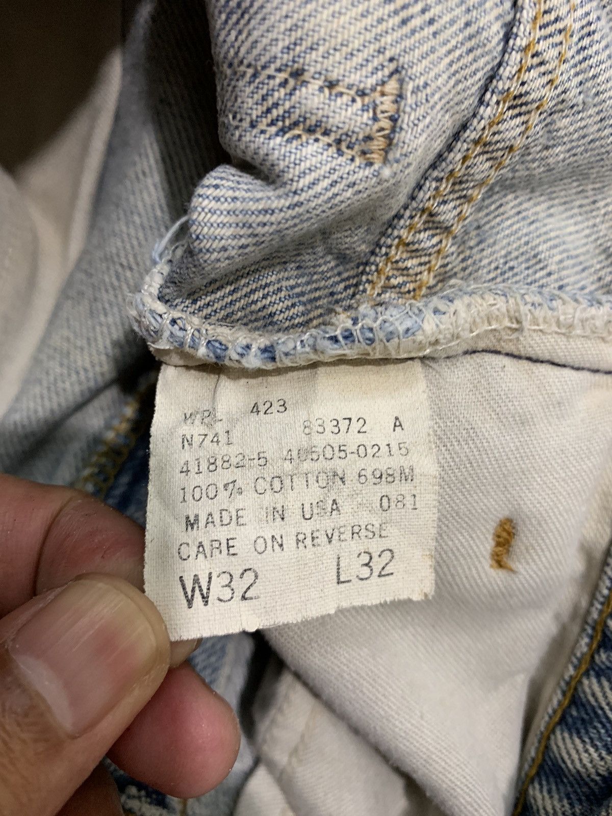 Levi's 🔥VTG LEVIS ORANGE TAB PATCHWORK&DISTRESSED JEANS Size US 30 / EU 46 - 12 Thumbnail