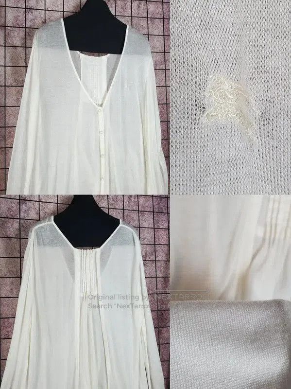 Burberry Burberry Summer White Embroidered Long Sleeve Knit Top. Size M / US 6-8 / IT 42-44 - 2 Thumbnail