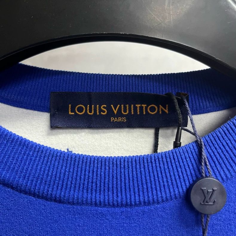Louis Vuitton Louis Vuitton Navy Blue Graffiti Intarsia sweatshirt Size US M / EU 48-50 / 2 - 2 Thumbnail