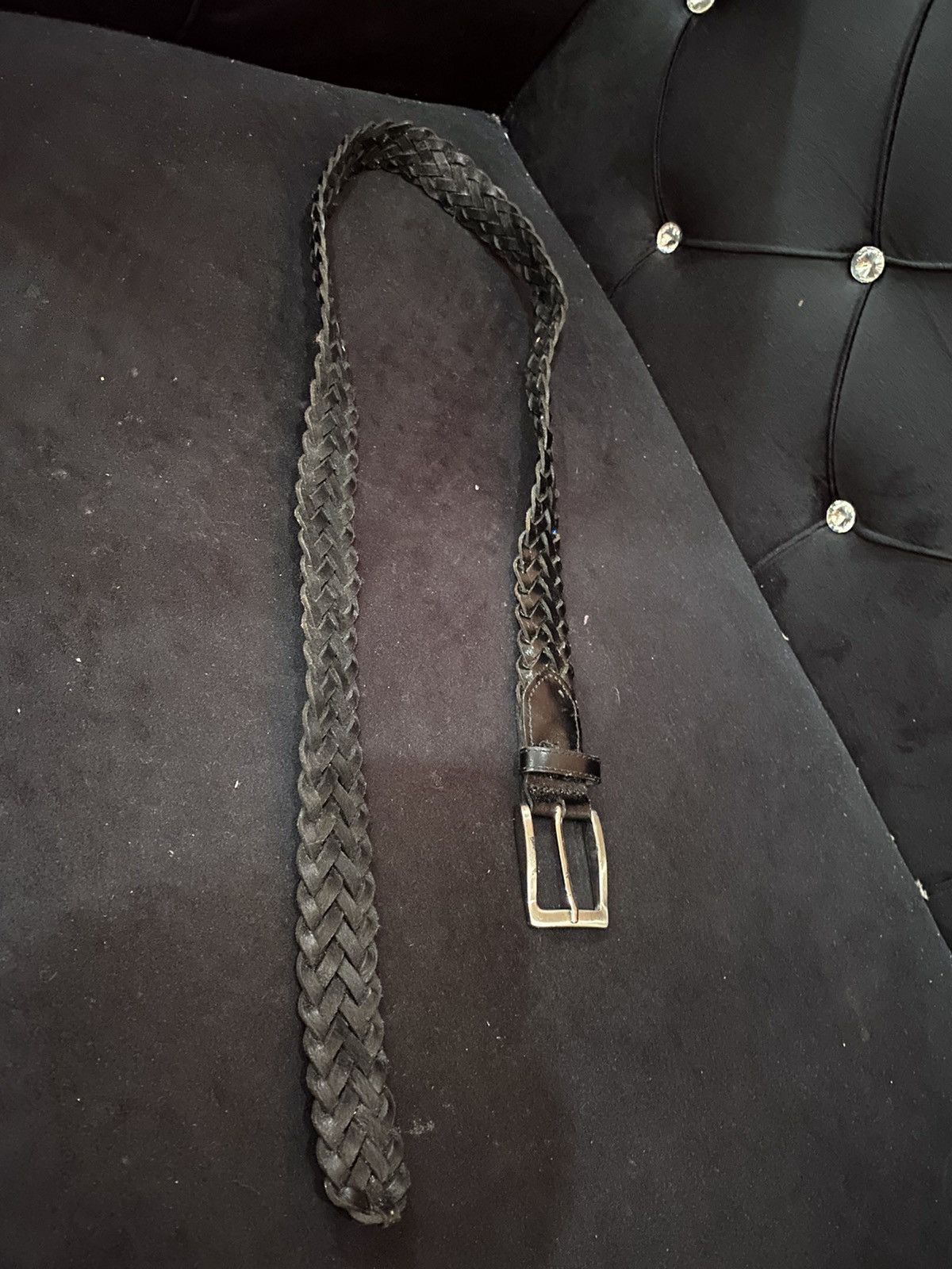 Leather Japanese Brand Braided Leather Buckle Belt Size ONE SIZE - 7 Thumbnail