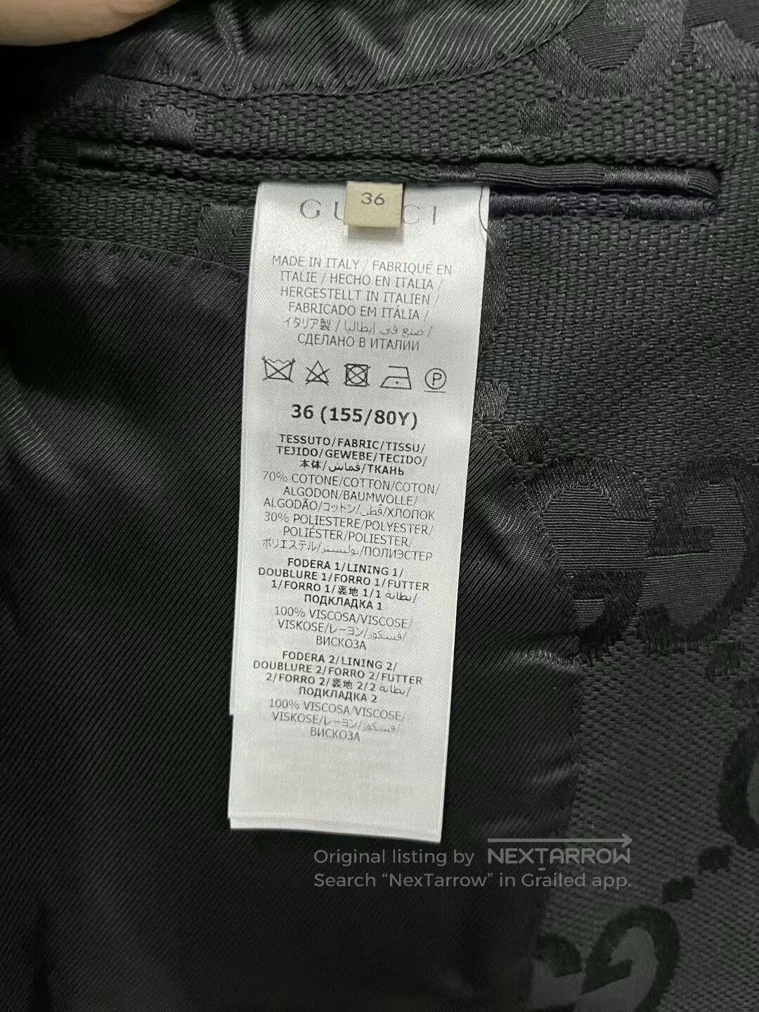 Gucci gucci dark logo suit jacket size 36. Size US S / EU 44-46 / 1 - 5 Thumbnail