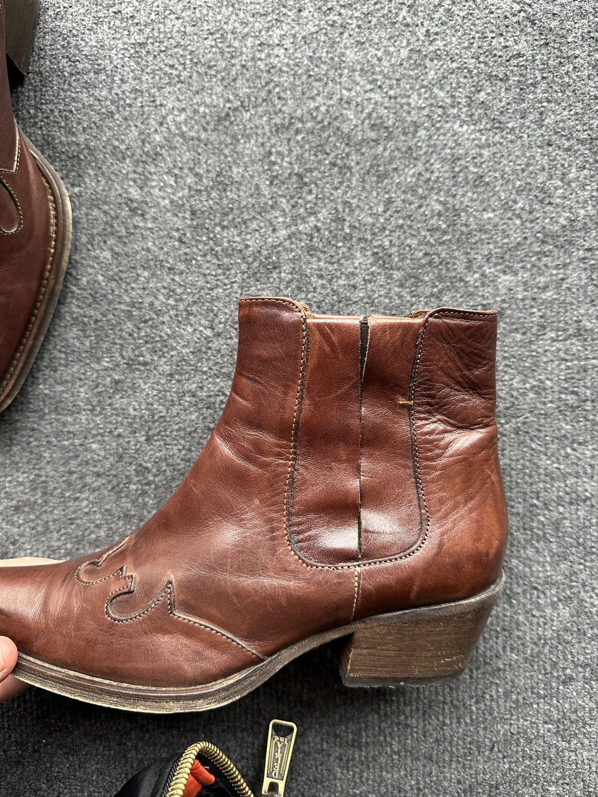 Other 🚨 WESTERN BROWN WOMEN Y2K BOOTS Y2K LEATHER SIZE 36 Size US 6 / IT 36 - 4 Thumbnail