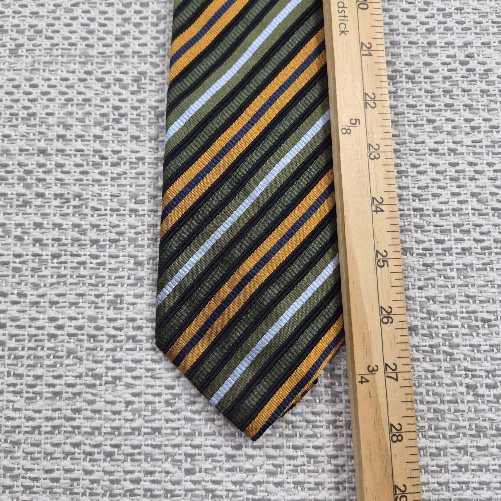 Karl Lagerfeld Lagerfeld Tie Mens One Size Multicolor Diagonal Stripe Silk Woven Necktie Size ONE SIZE - 4 Thumbnail