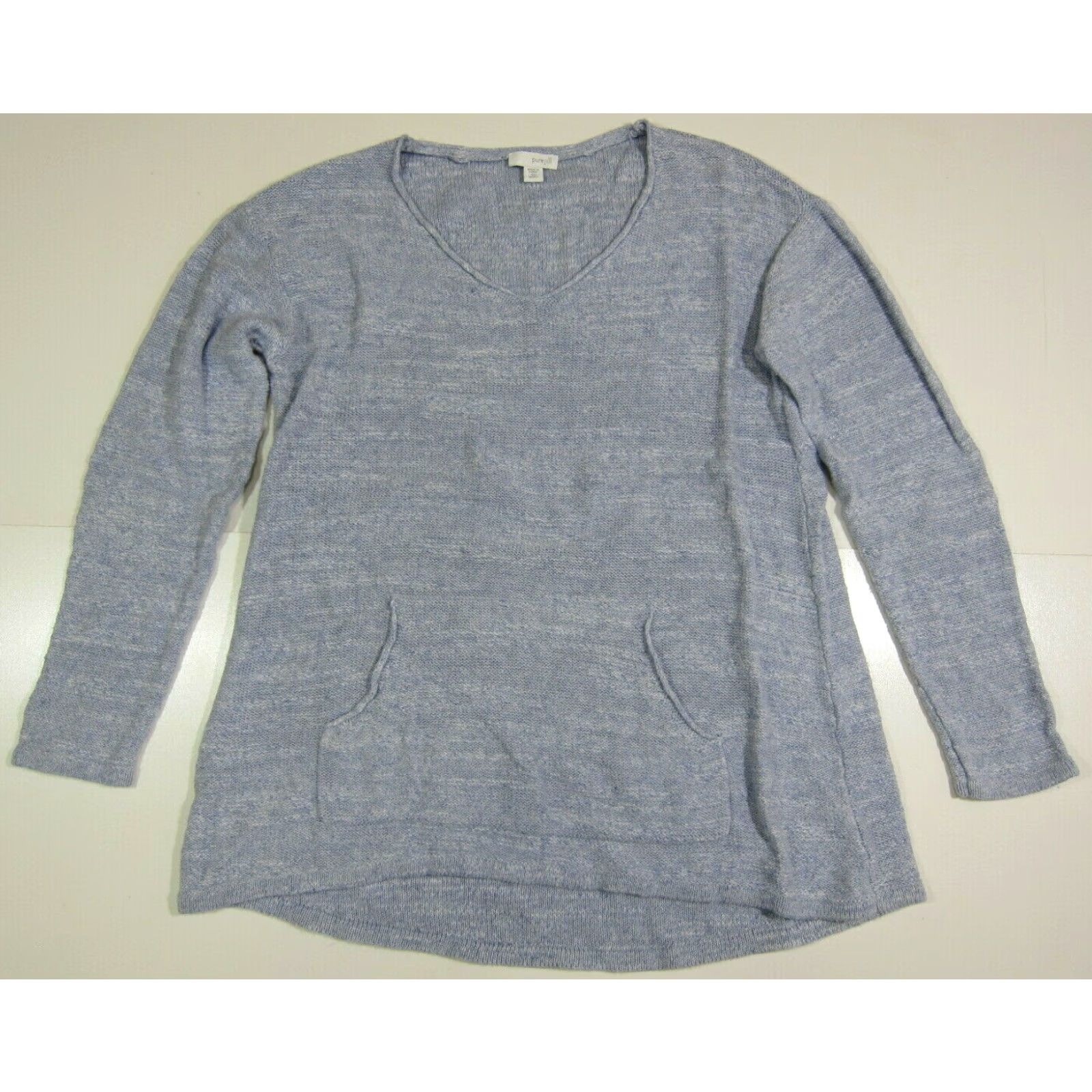 J. Jill VINTAGE Pure J.Jill Missy Blue 100% Cotton Pullover Sweater With Pockets Women XS Oversized Pullover Sweater Blue Pockets Womens XS Size XS / US 0-2 / IT 36-38 - 6 Thumbnail