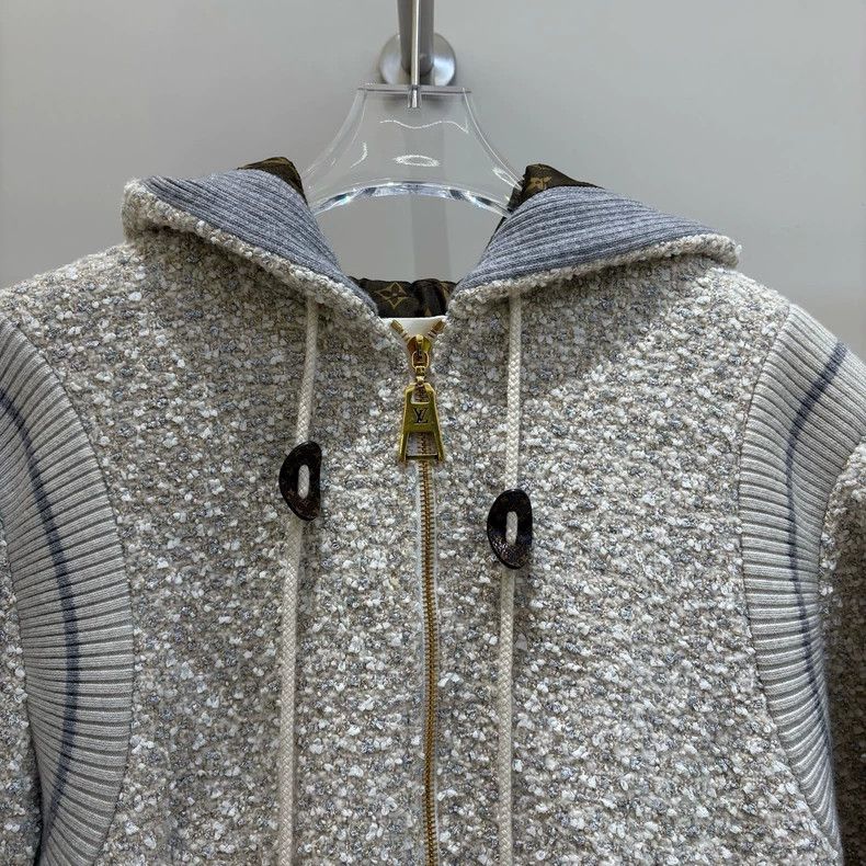 Louis Vuitton Louis Vuitton Tweed Teddy Hooded Jacket Size XXS / US 00 / IT 34 - 3 Thumbnail