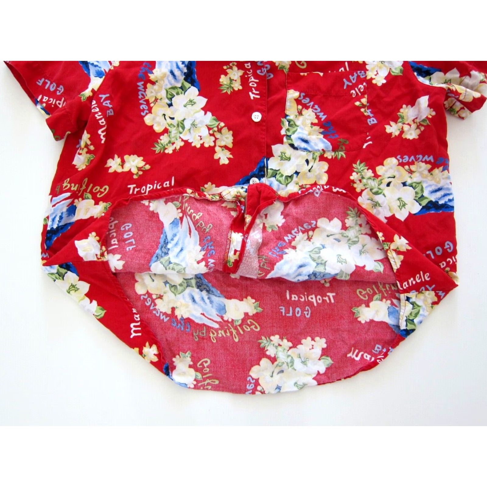 Liz Claiborne Vtg Liz Claiborne Rayon Red Floral Short Sleeve Shirt M-L M-L Women Golf Hawaii Manele Bay Blouse Size M / US 6-8 / IT 42-44 - 5 Thumbnail