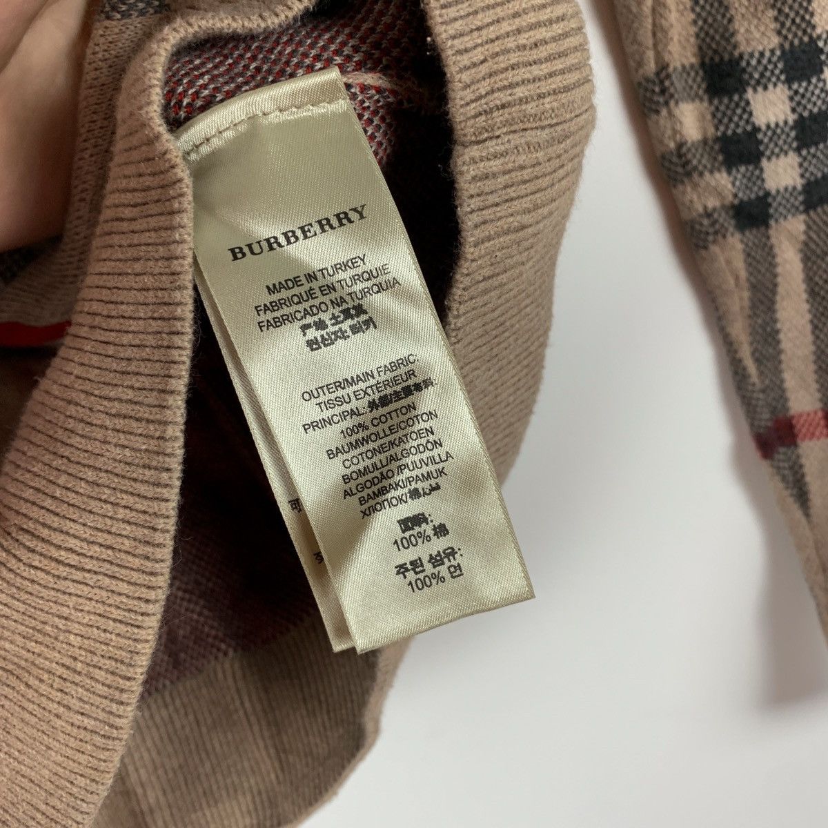 Burberry Burberry Nova Check Kids Sweater 9-10 Years Size US XL / EU 56 / 4 - 5 Thumbnail