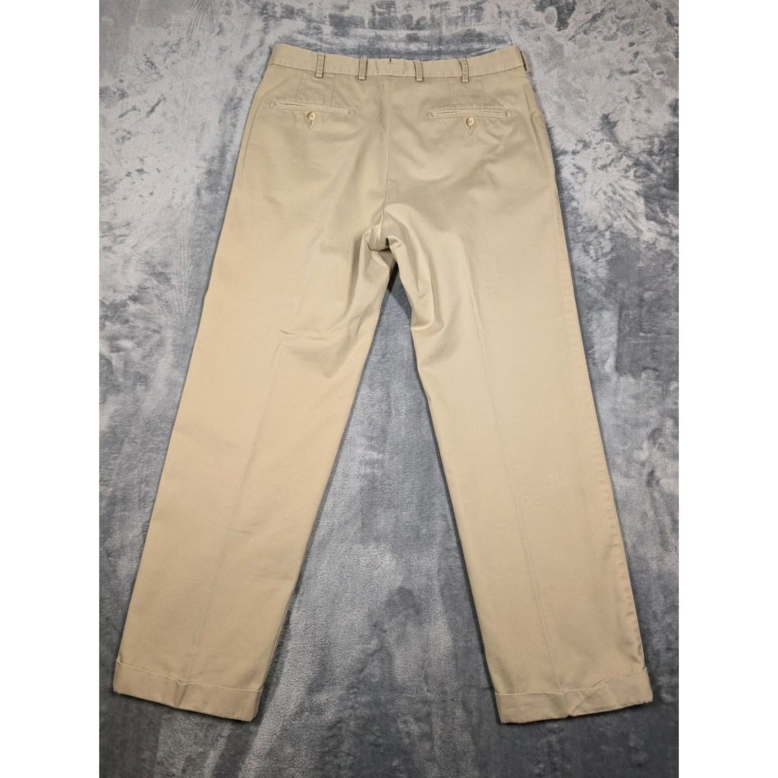 Peter Millar Peter Millar Pants Mens 33 Khaki Beige Chino Cotton Made in Peru Flat Front Zip Fly 33x32 Vintage No Mens Size US 33 - 6 Thumbnail