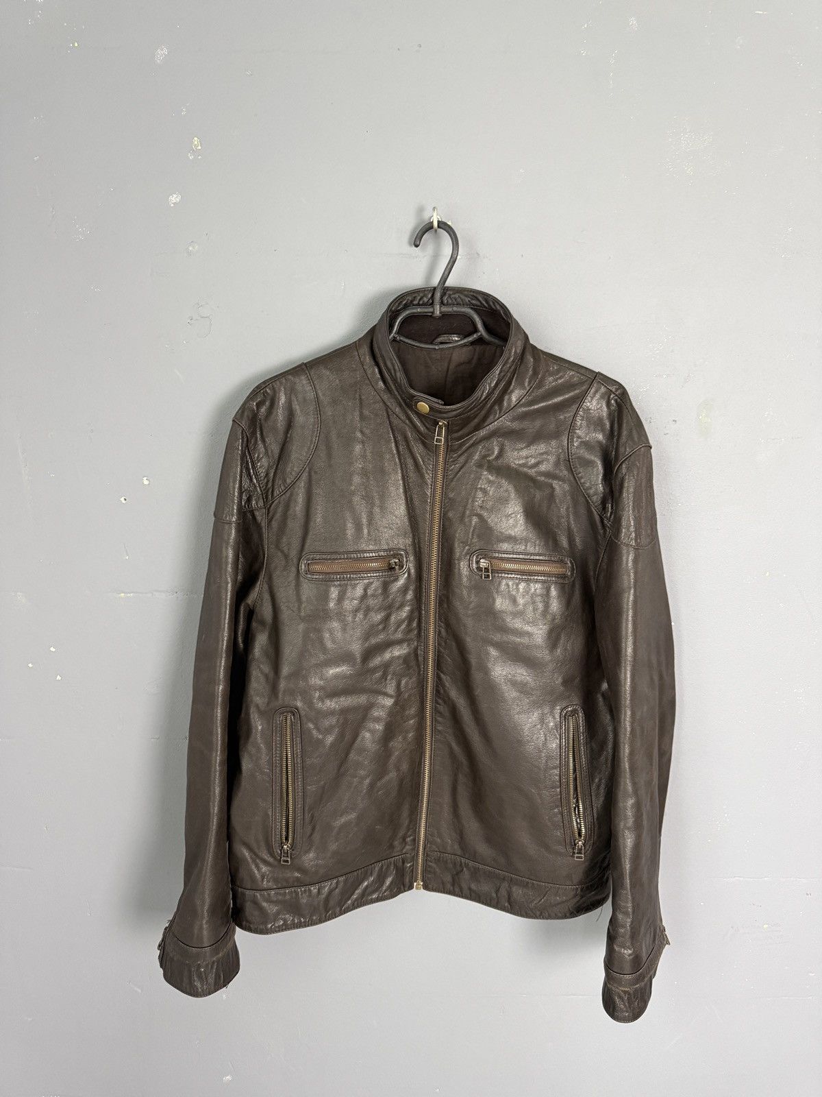Vintage VINTAGE BROWN LEATHER JACKET Size US M / EU 48-50 / 2 - 3 Thumbnail