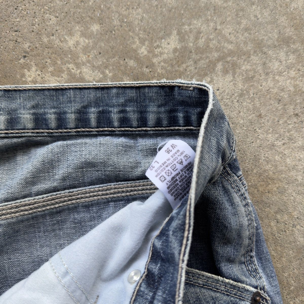 Vintage Faded Thrashed Wide Leg Carpenter Skater Jeans ERD Grunge Size US 34 / EU 50 - 12 Thumbnail