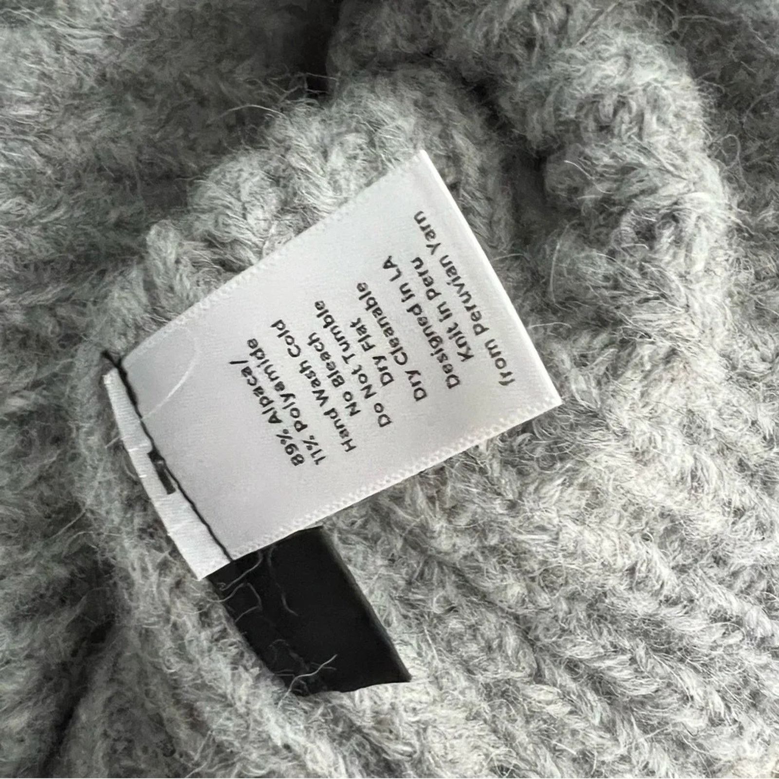 Designer New St.Roche Ivy Sweater Superfine Alpaca Pullover Grey L Size L / US 10 / IT 46 - 14 Thumbnail
