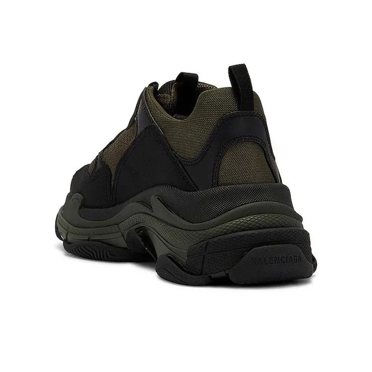 Balenciaga o1bcso1str1224 Triple S Bicolor Sneakers in Dark Green/Black Size US 9 / EU 42 - 5 Thumbnail