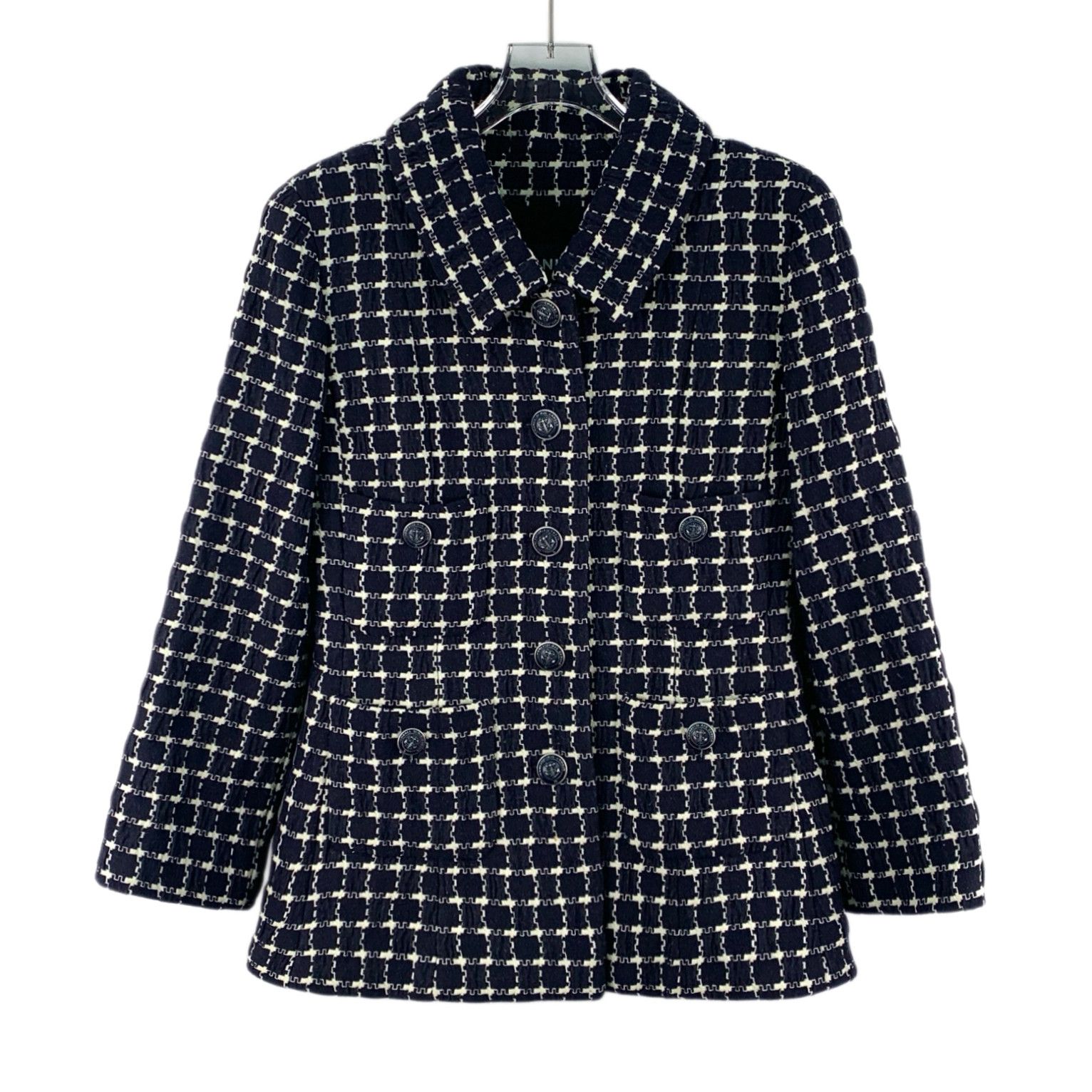 Chanel Chanel Hamburger Check Jacket Black (38) Size XS / US 0-2 / IT 36-38 - 1 Thumbnail