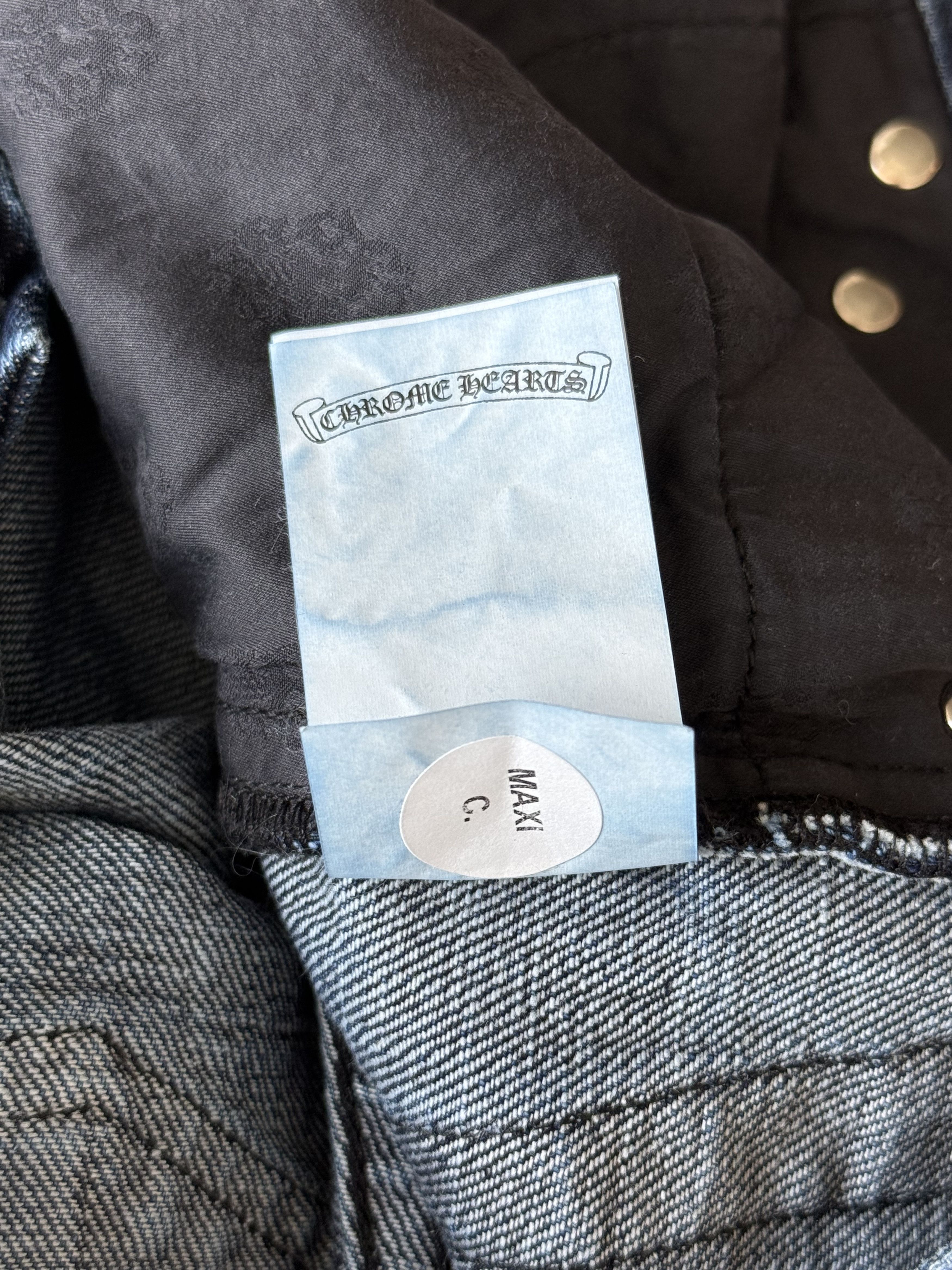 Chrome Hearts Chrome Hearts Blue & Black Cross Patch Denim Shorts Size US 28 / EU 44 - 7 Thumbnail